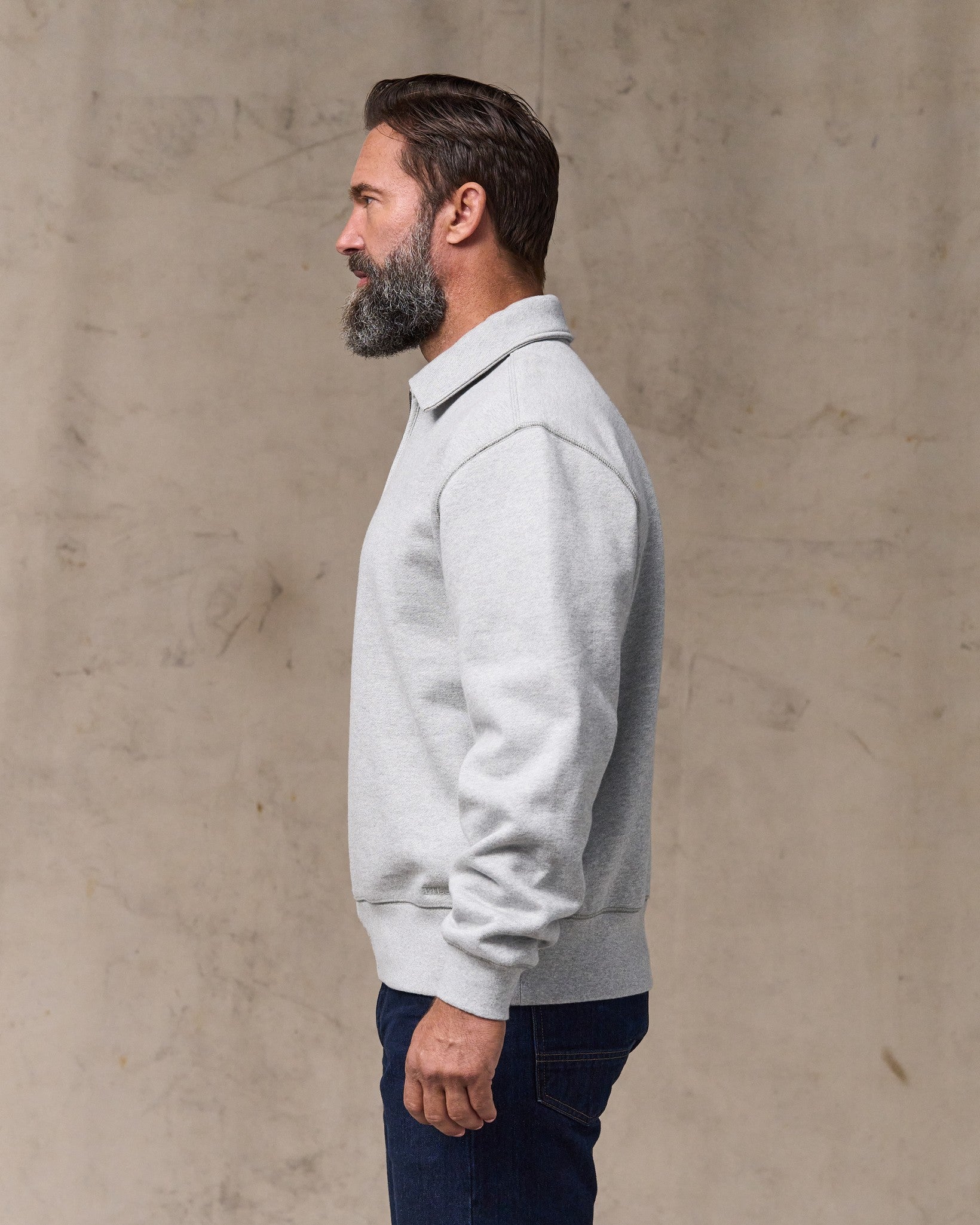 14-oz. Heritage Fleece Quarter Zip - Gray Heather - Image 4