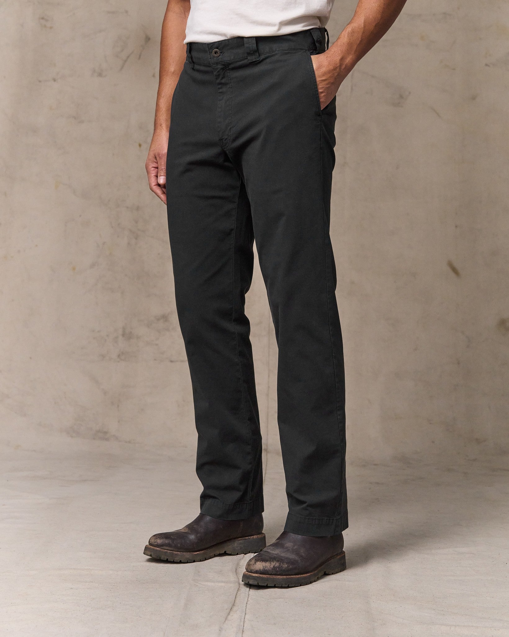 Granite Mountain Flat Front Pants - Washed Faded Black - Image 3