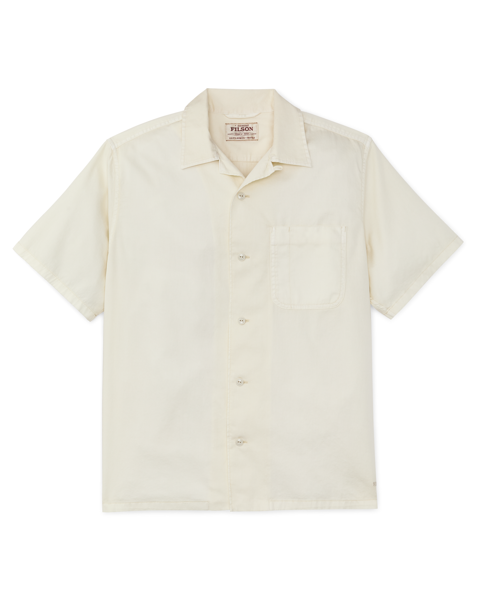 Short Sleeve 4.5-oz. Twill Shirt - Ivory - Image 5