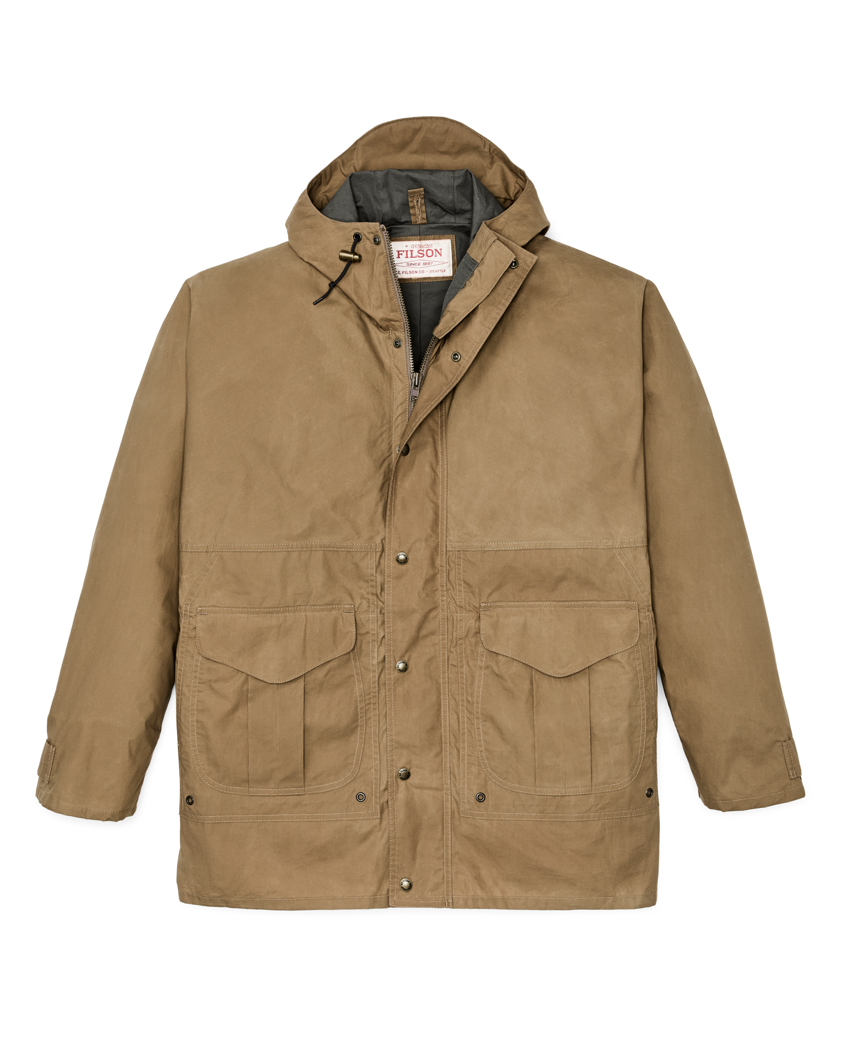 Dry Wax Omak Coat - Dark Beige - Image 6