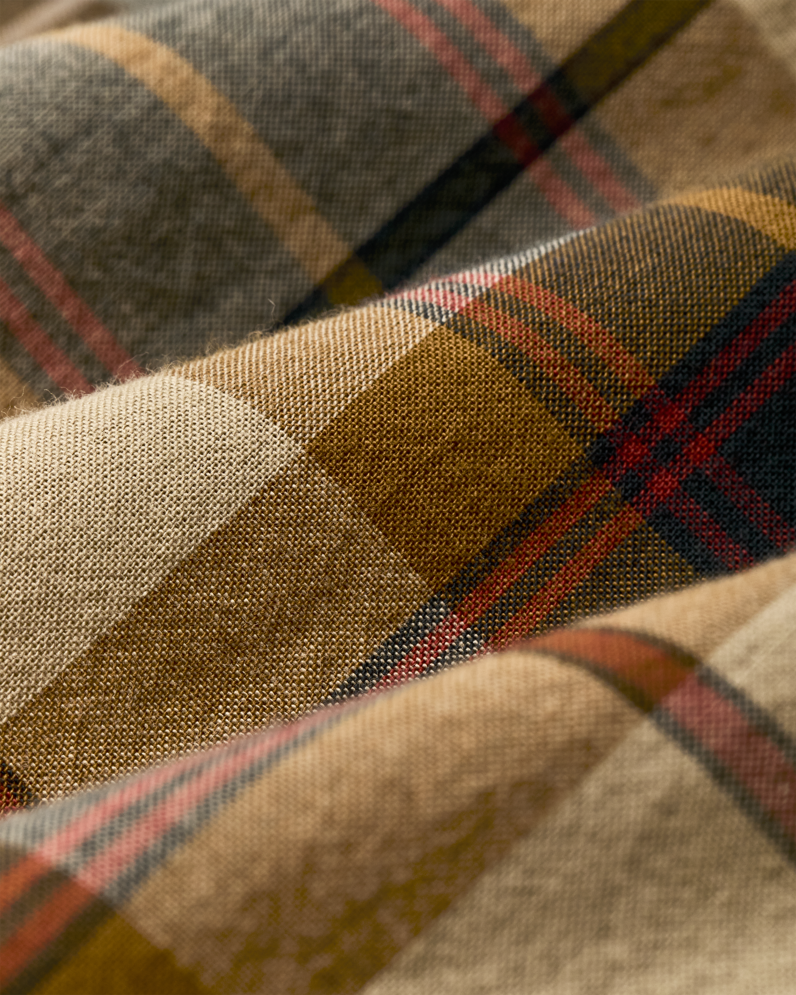Madras Button-Down Shirt - Tan / Spruce Multicolor - Image 9