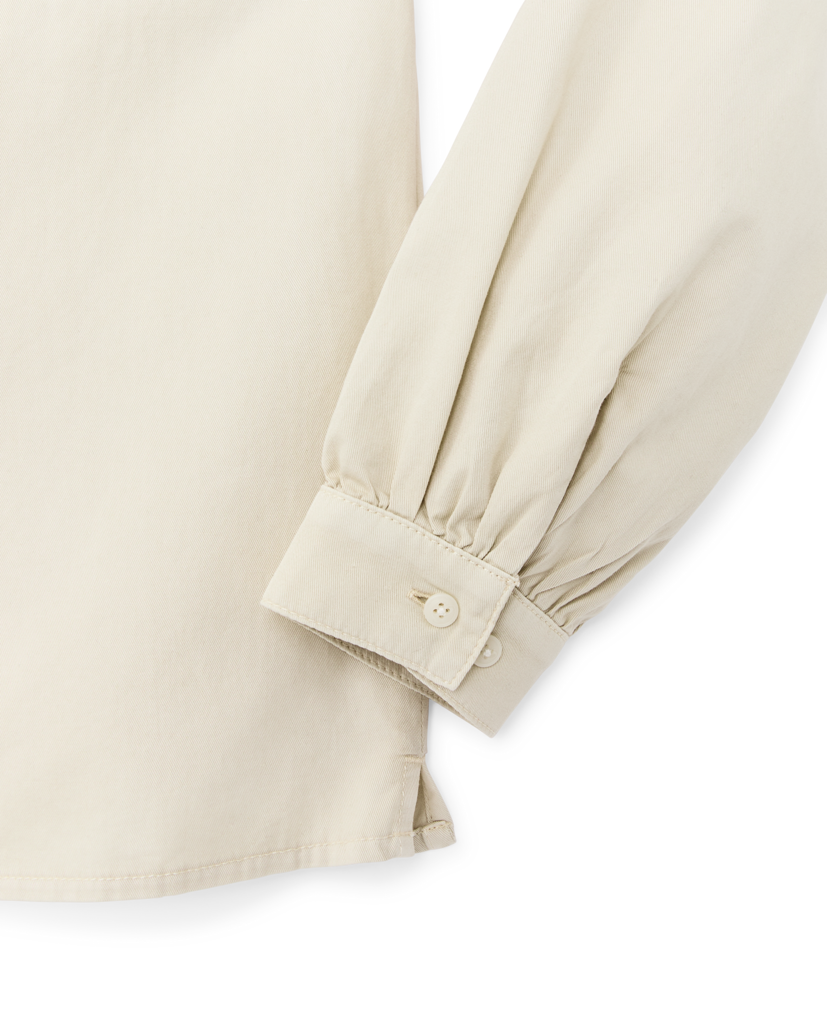 Women's Long Sleeve Twill Camp Shirt - Cream - Image 7