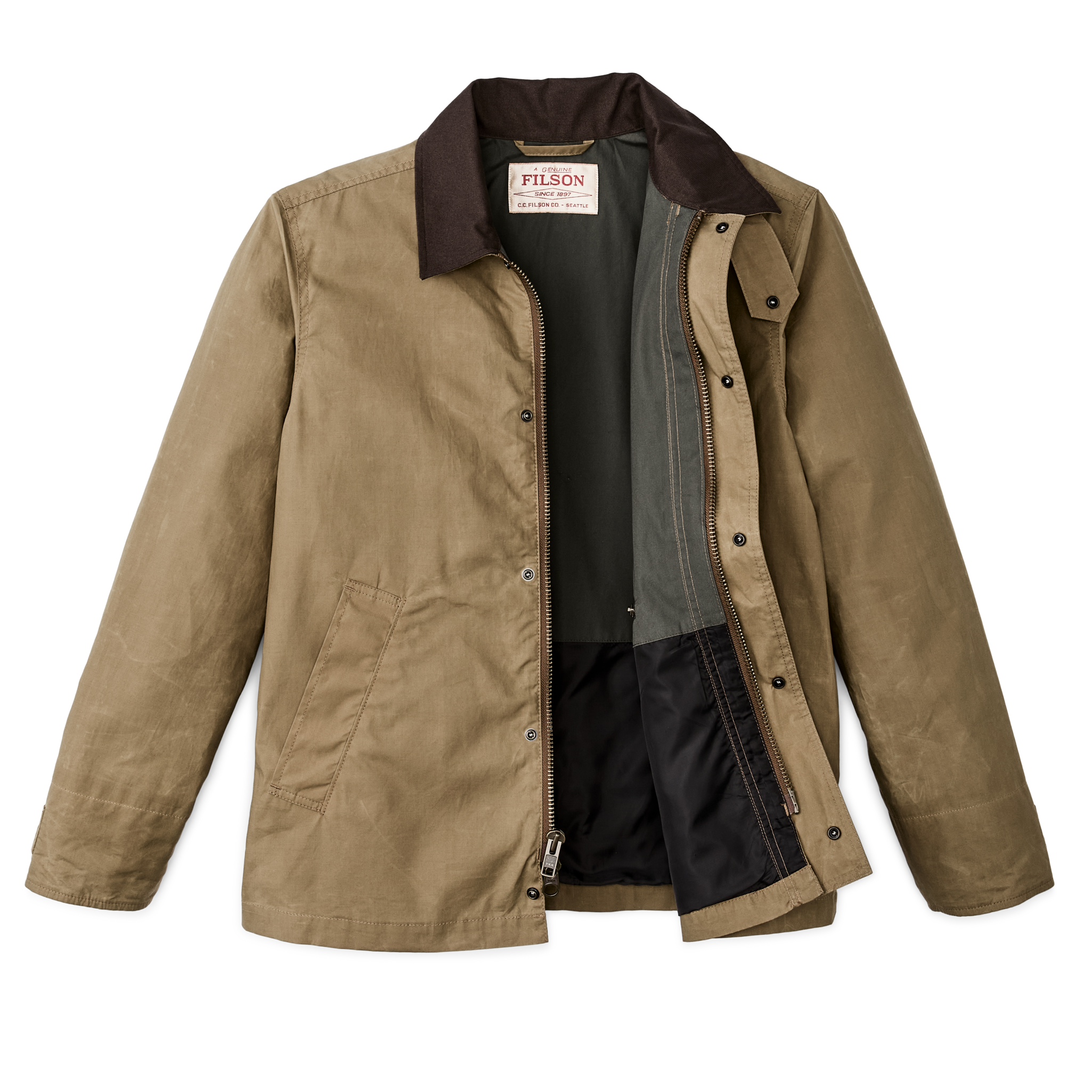 Dry Wax Short Field Jacket - Dark Beige - Image 3