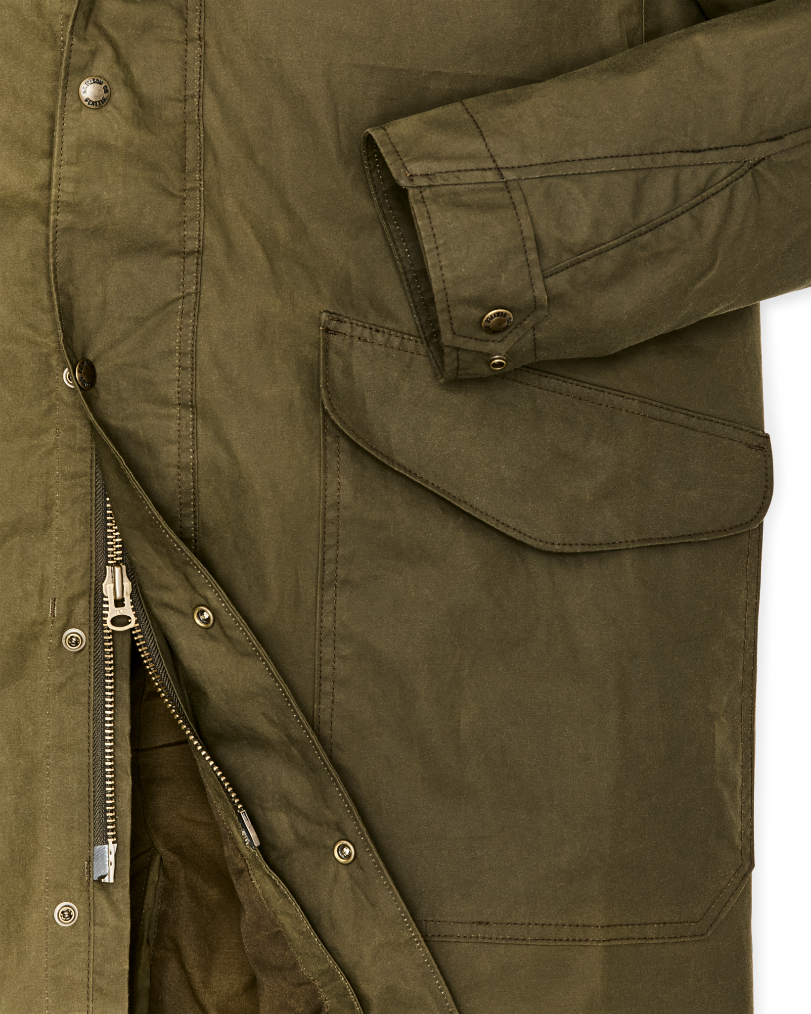 Cover Cloth Trench Coat - Marsh Olive - Image 8