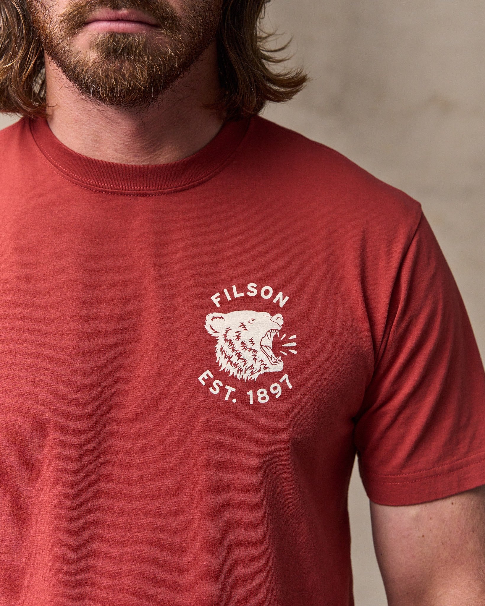 Bear Graphic T-Shirt - Chili Oil - Image 3