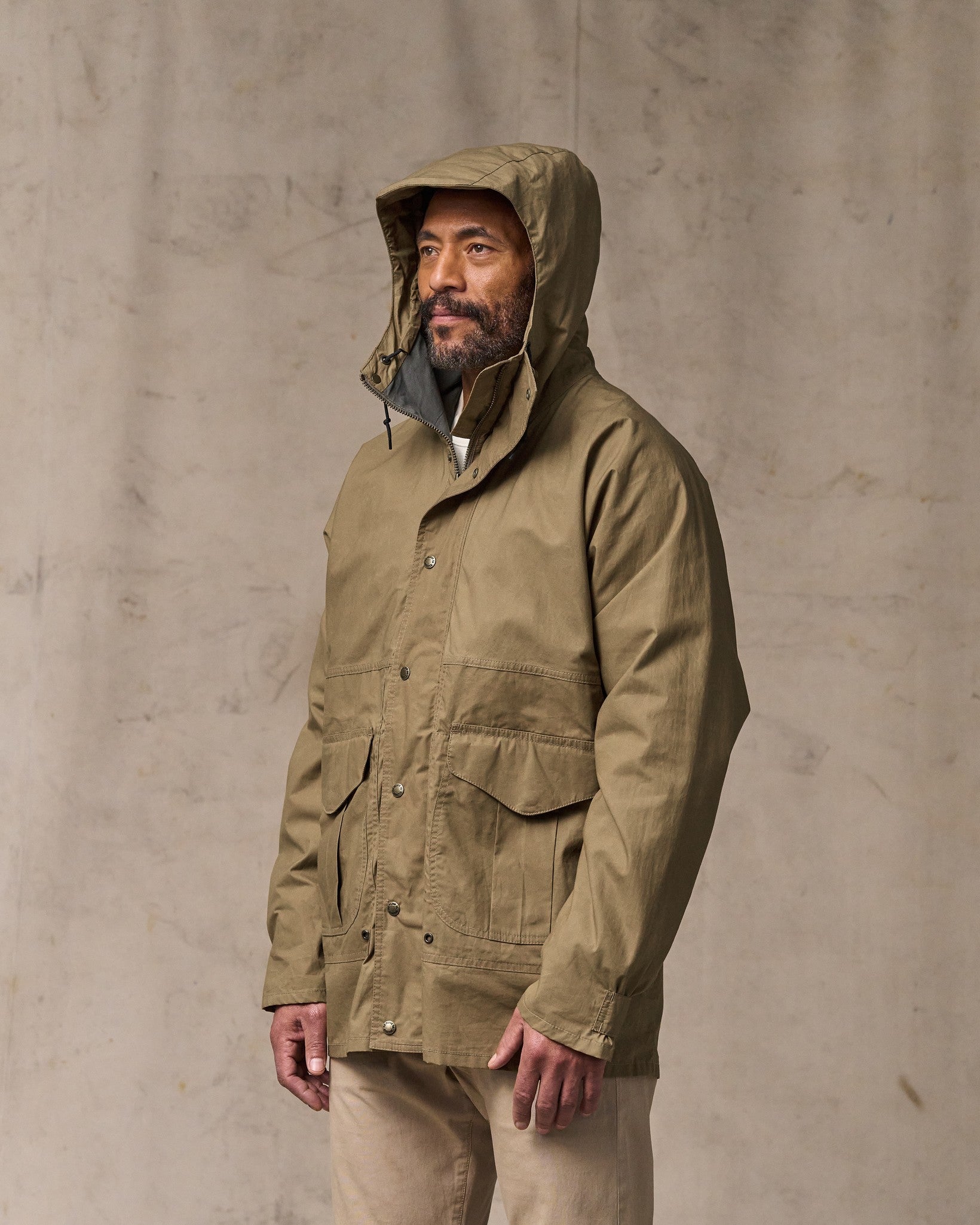 Dry Wax Omak Coat - Dark Beige - Image 4