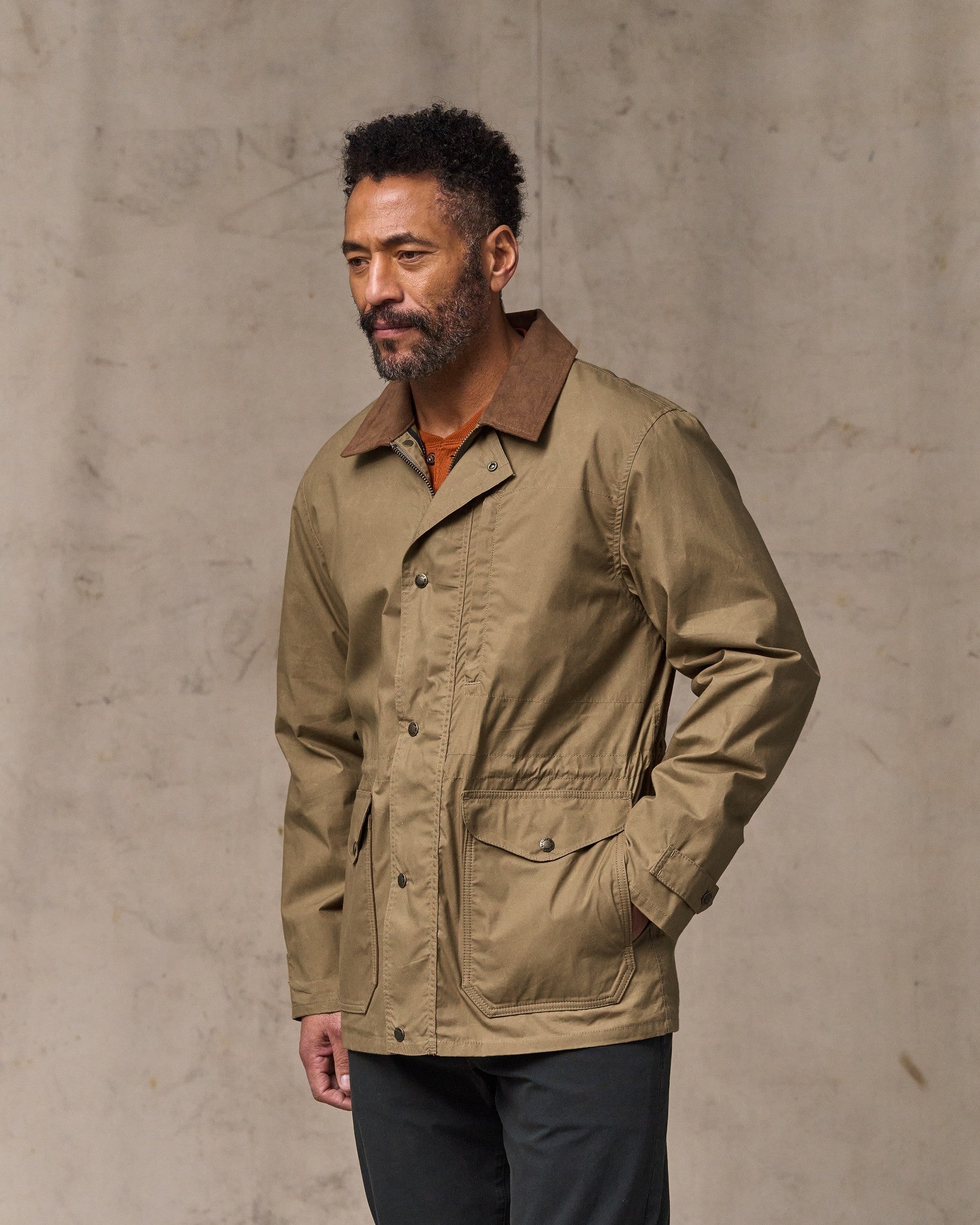 Dry Wax Mile Marker Coat - Dark Beige - Image 4