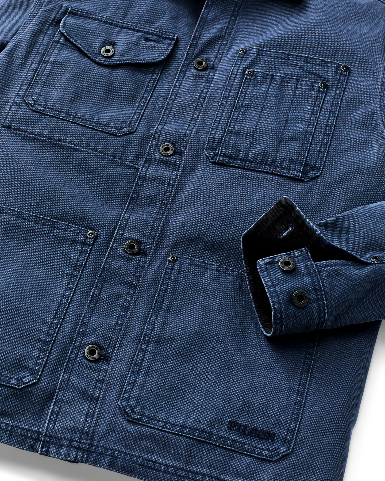 Rustic Canvas Barn Coat - Indigo - Image 6