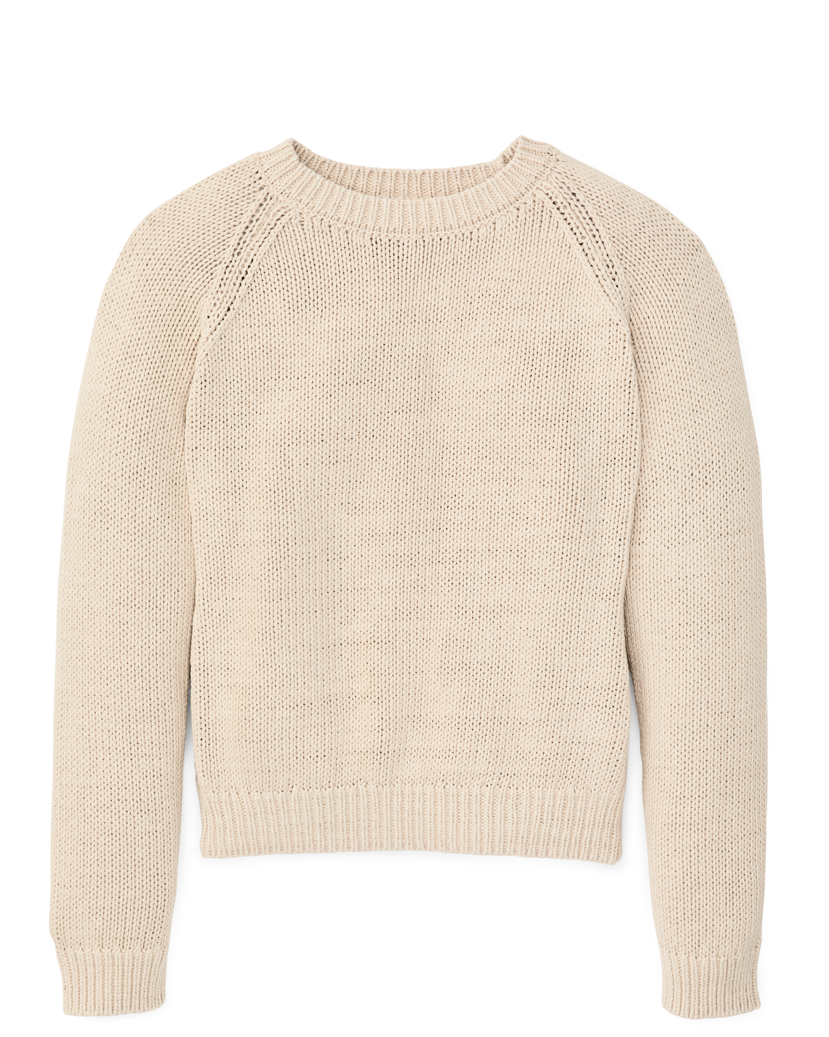 Women's Cotton Crewneck Sweater - Natural - Image 6
