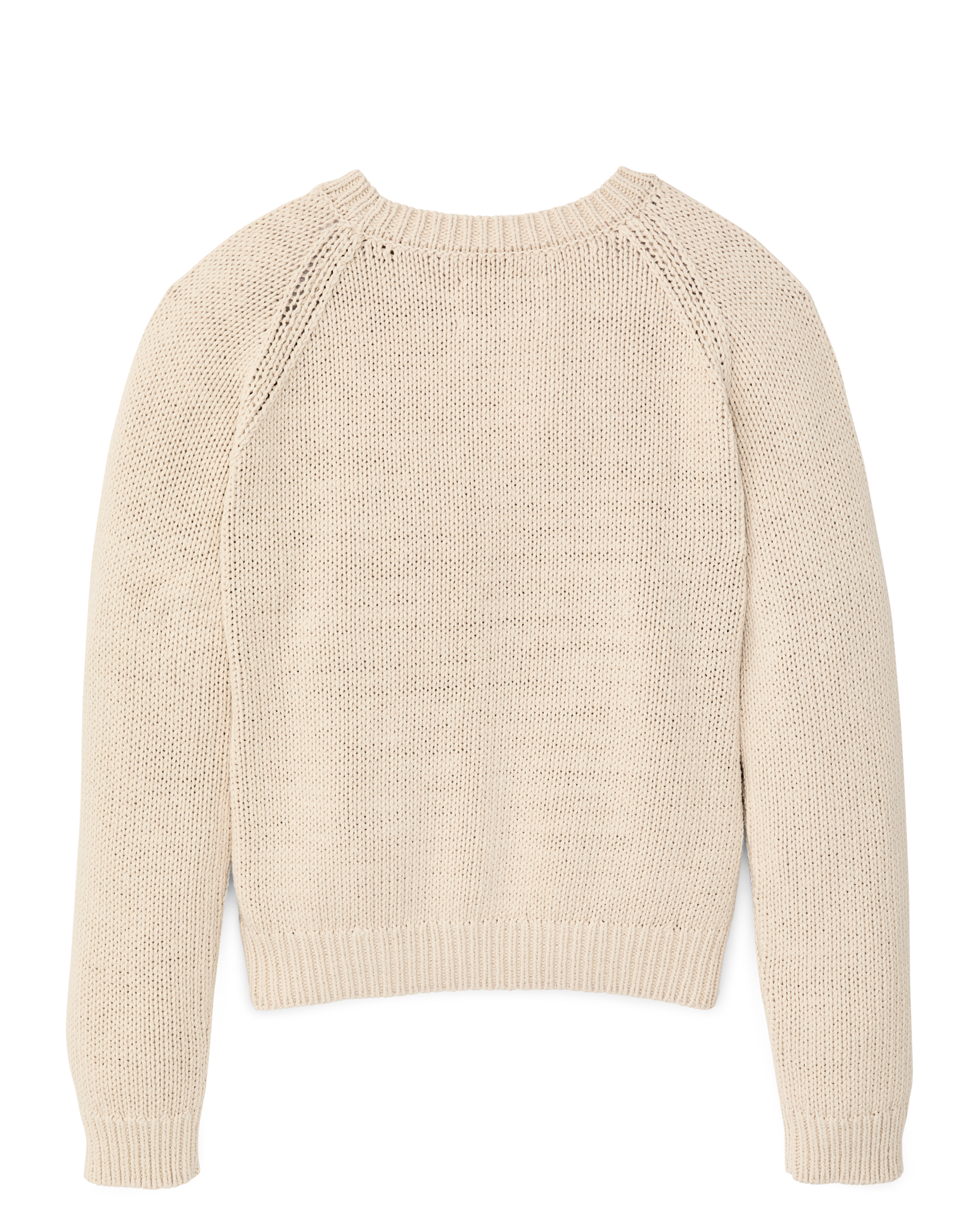 Women's Cotton Crewneck Sweater - Natural - Image 7