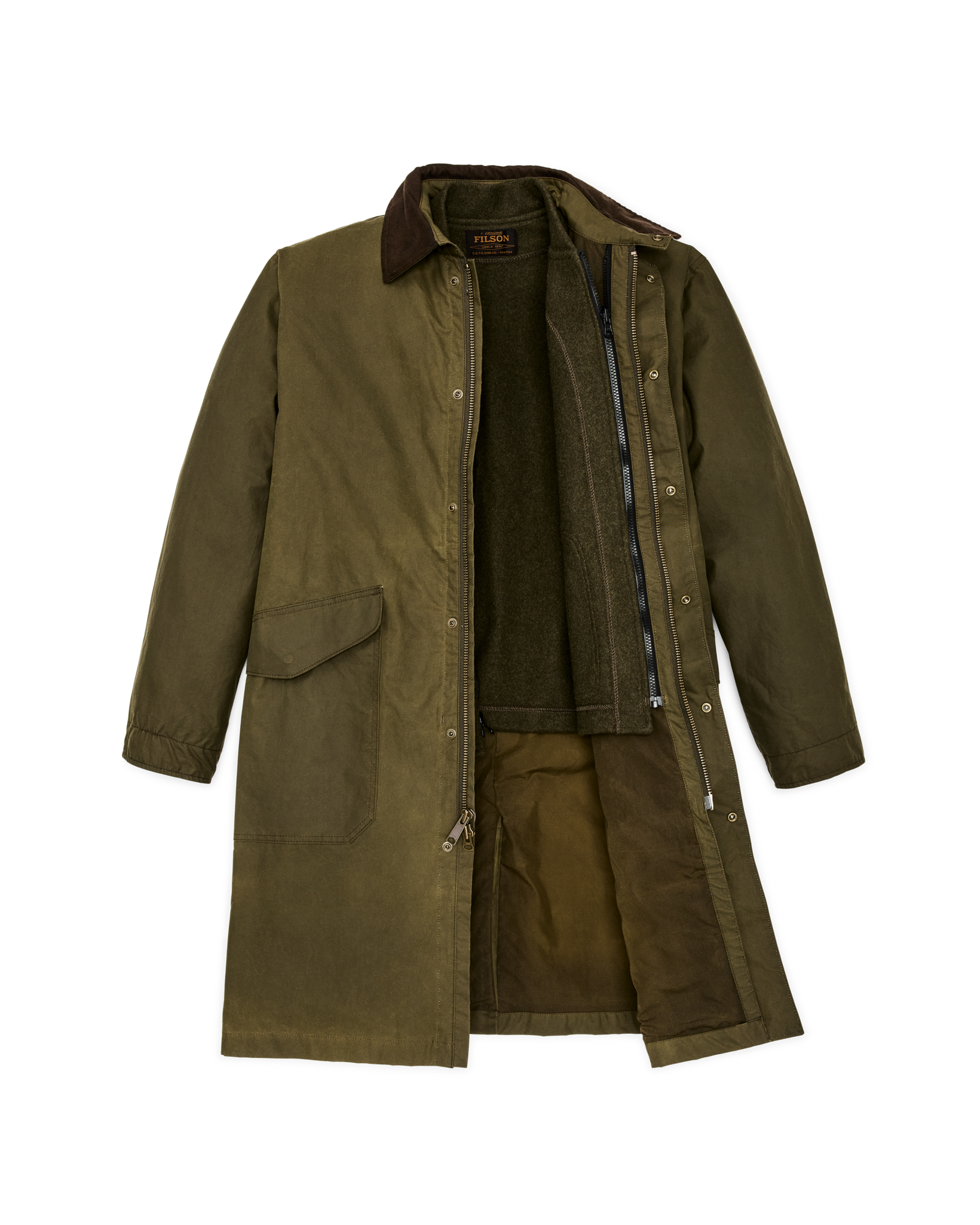 Cover Cloth Trench Coat - Marsh Olive - Image 6