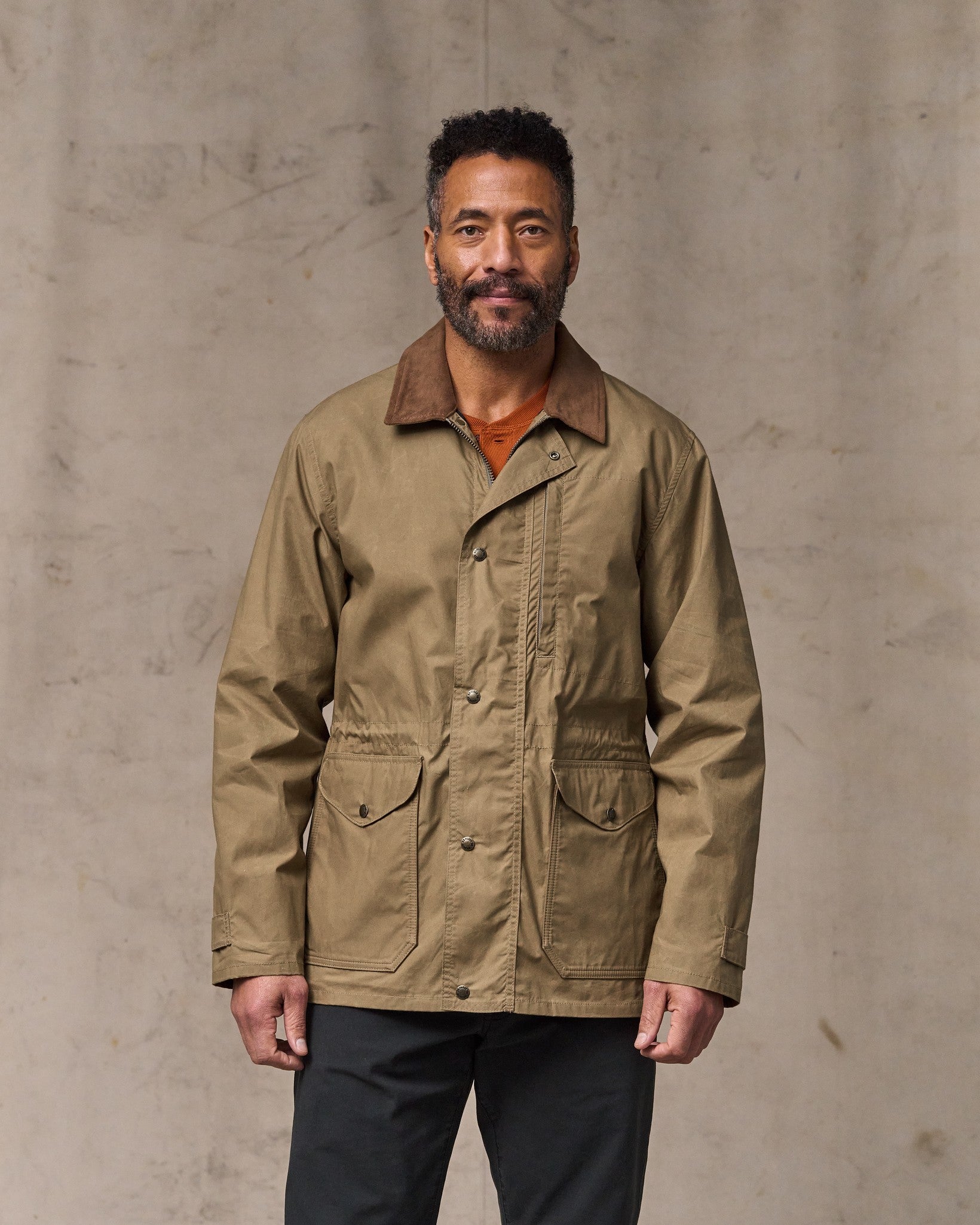 Dry Wax Mile Marker Coat - Dark Beige