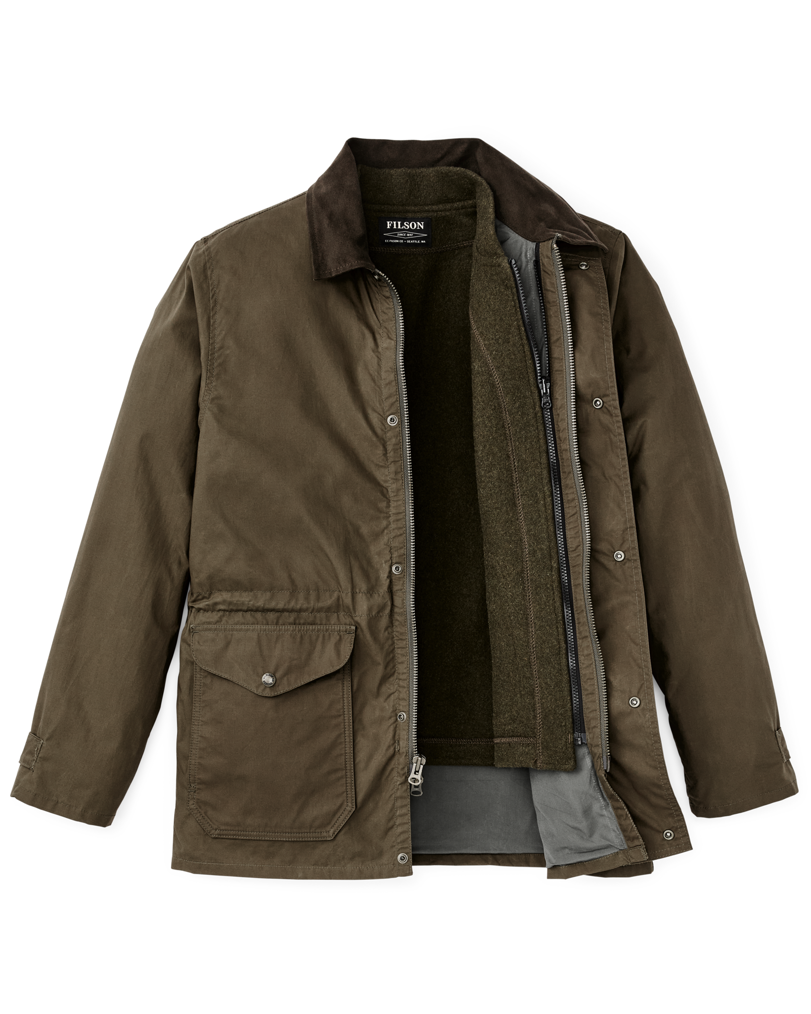 Dry Wax Mile Marker Coat - Burnt Olive - Image 8