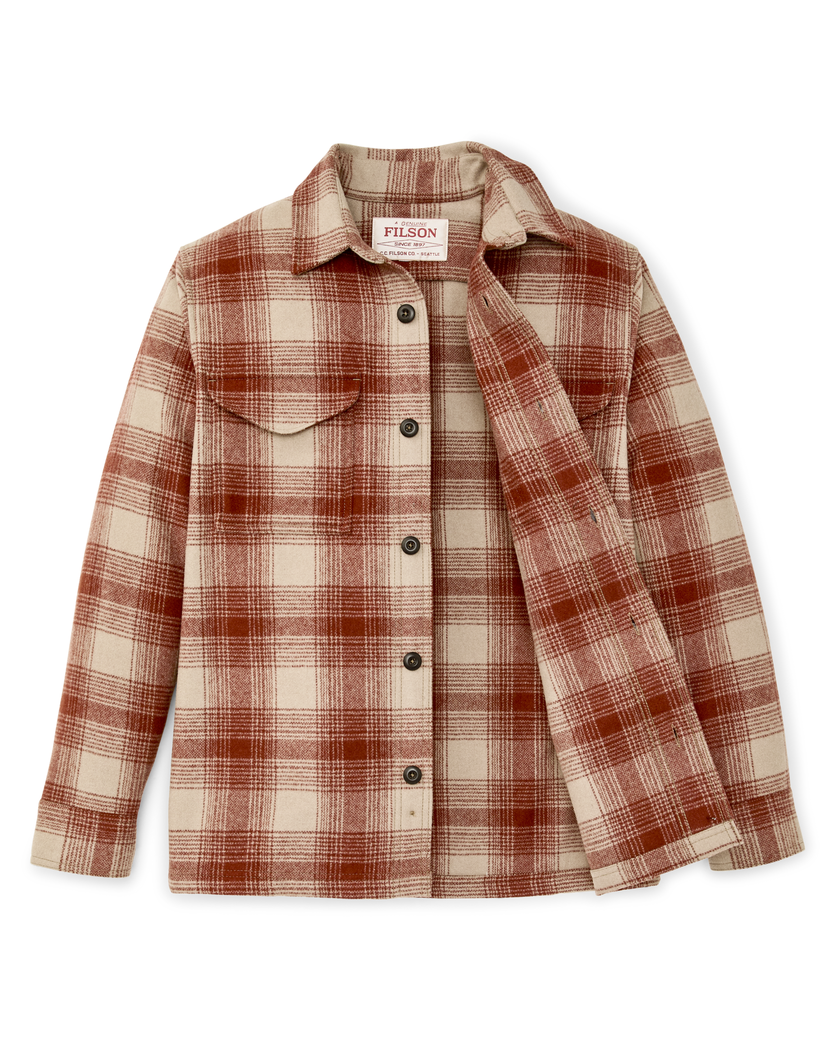 Wool Jac-shirt - Brick Multi Plaid - Image 7