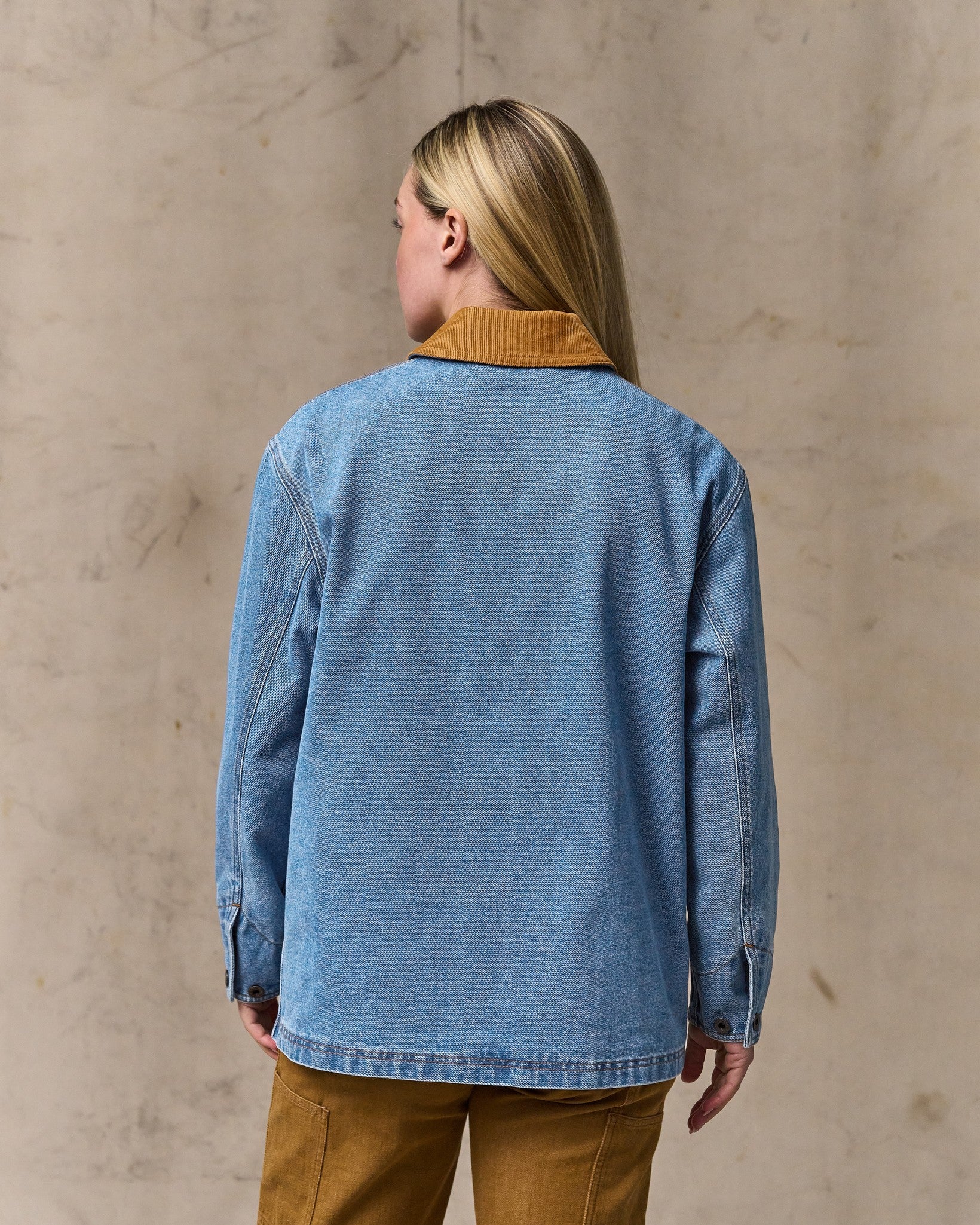 Women's 11-oz. Denim Barn Coat - Light Indigo - Image 2