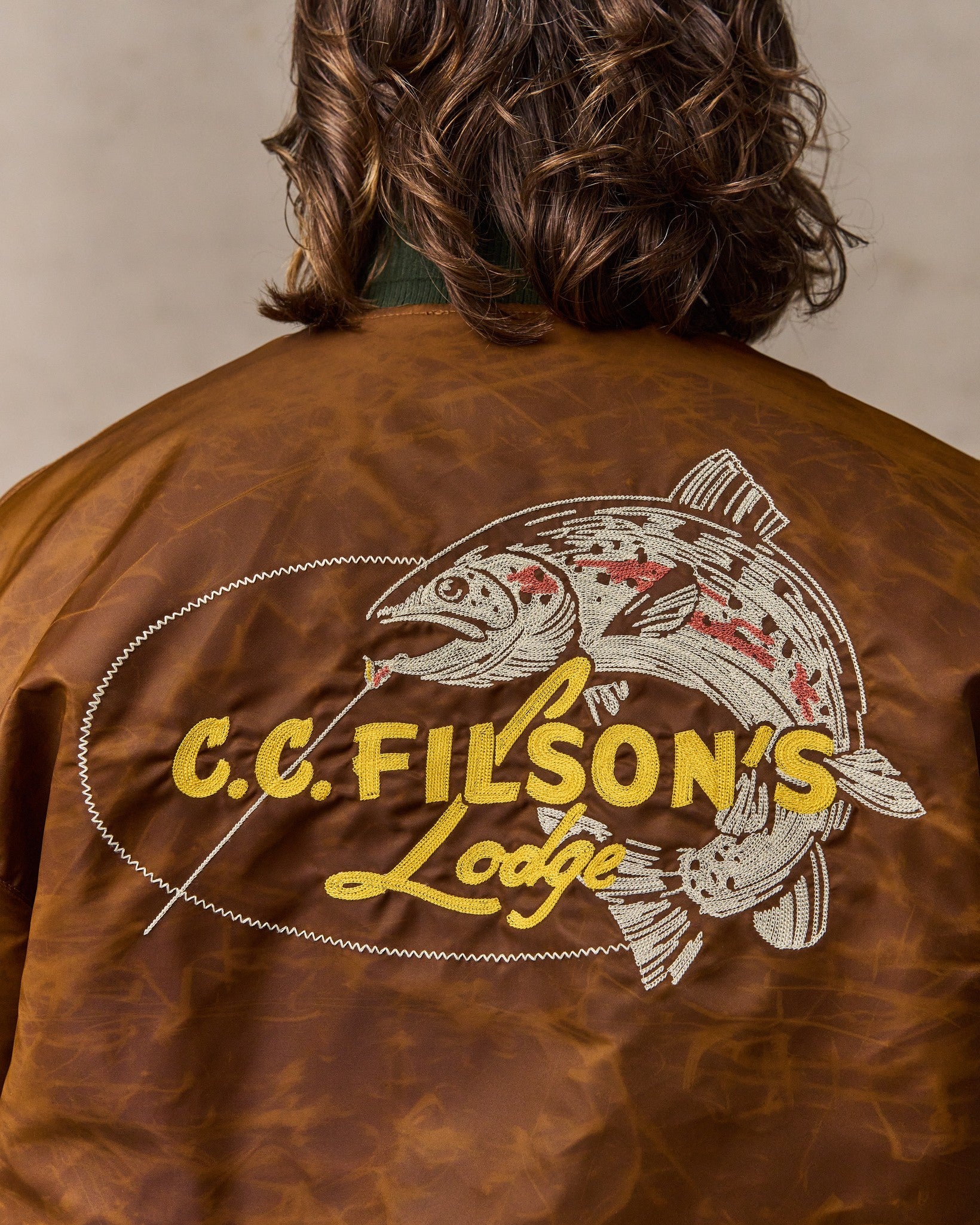 Embroidered Montlake Jacket - Whiskey - Image 4