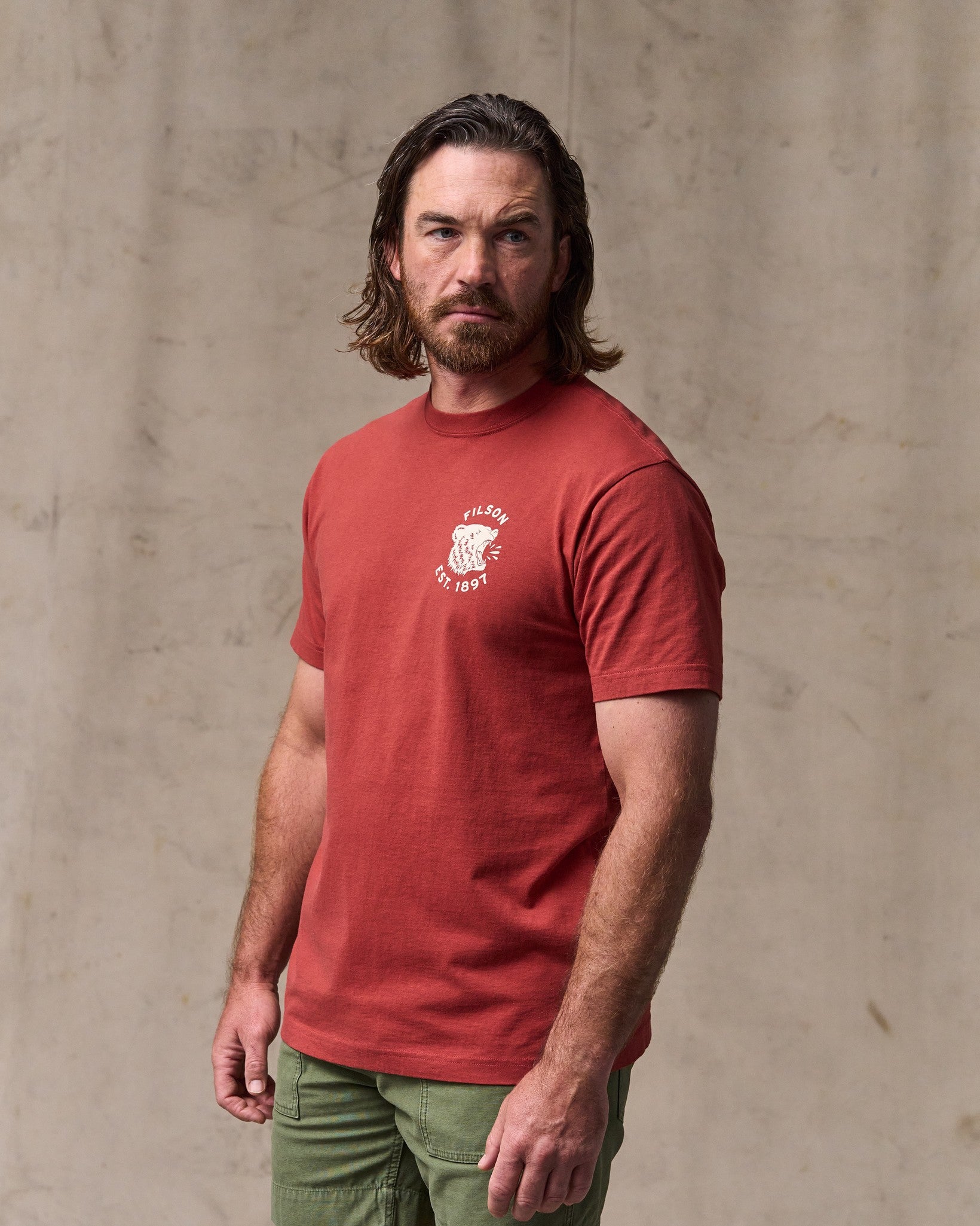 Bear Graphic T-Shirt - Chili Oil - Image 4