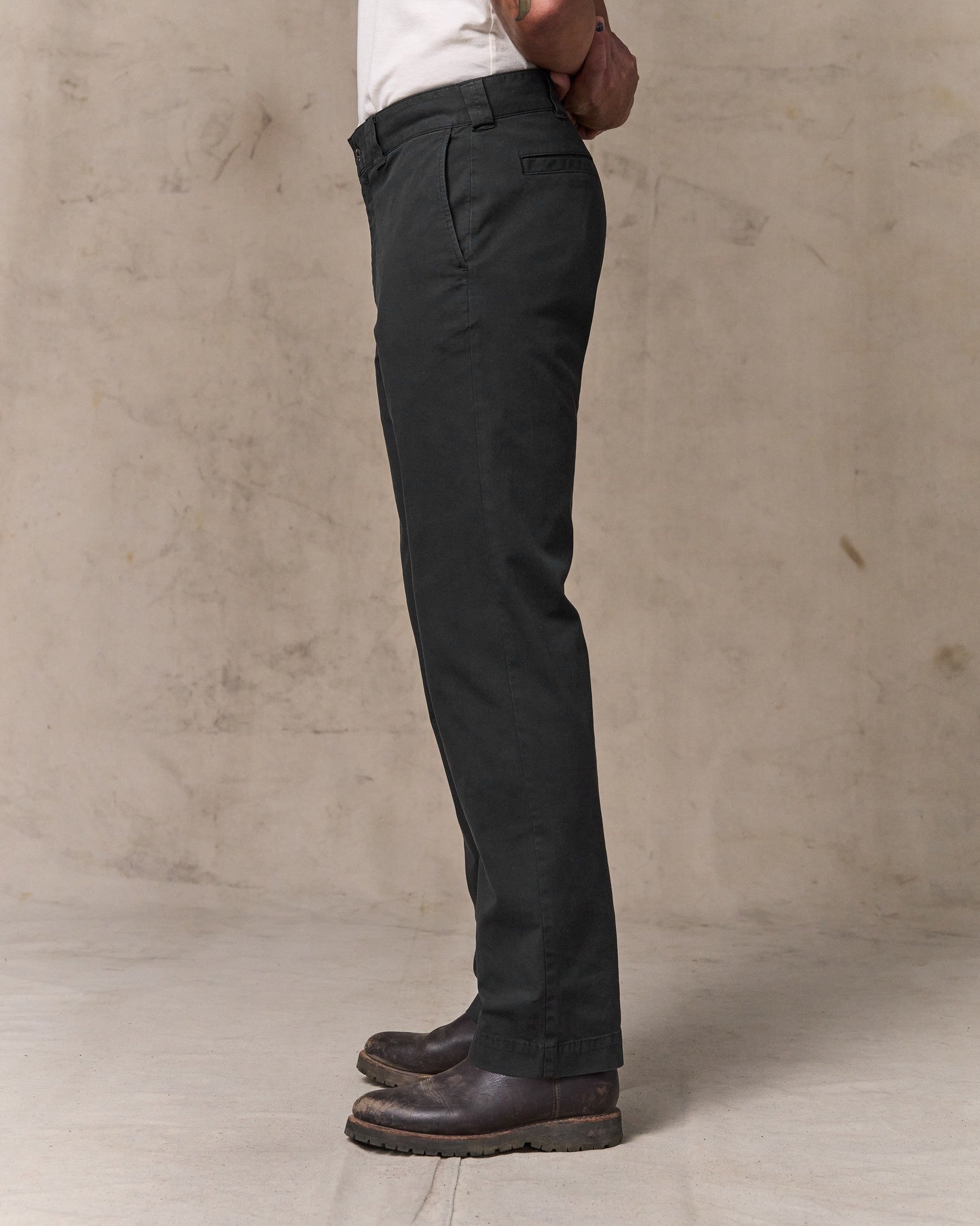 Granite Mountain Flat Front Pants - Washed Faded Black - Image 4