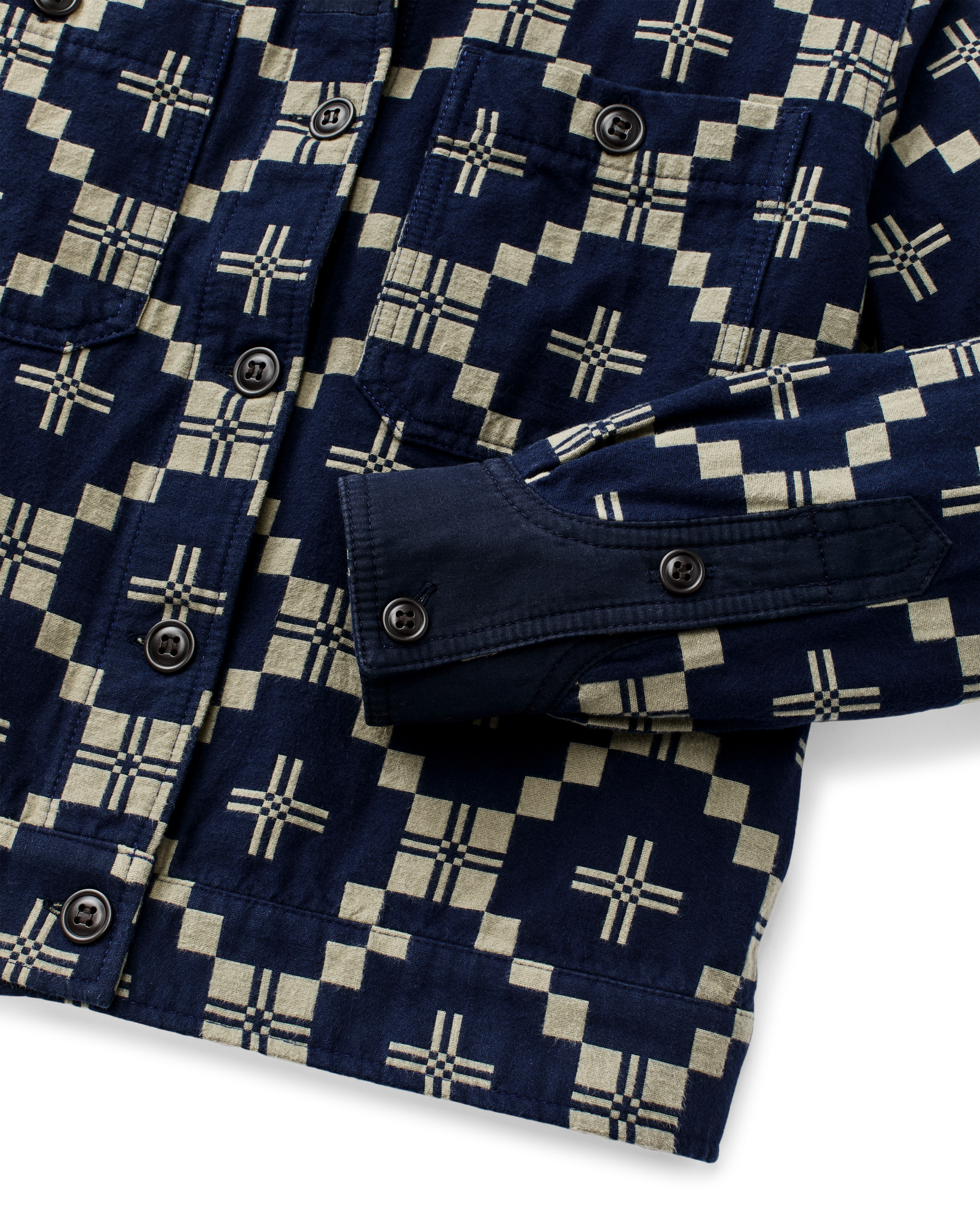 Women's Colchuck Short Jacket - Navy / Sage Jacquard - Image 4