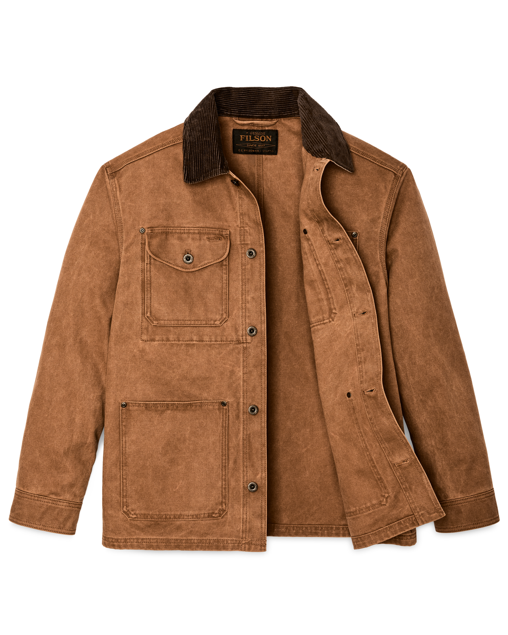 Rustic Canvas Barn Coat - Whiskey - Image 3