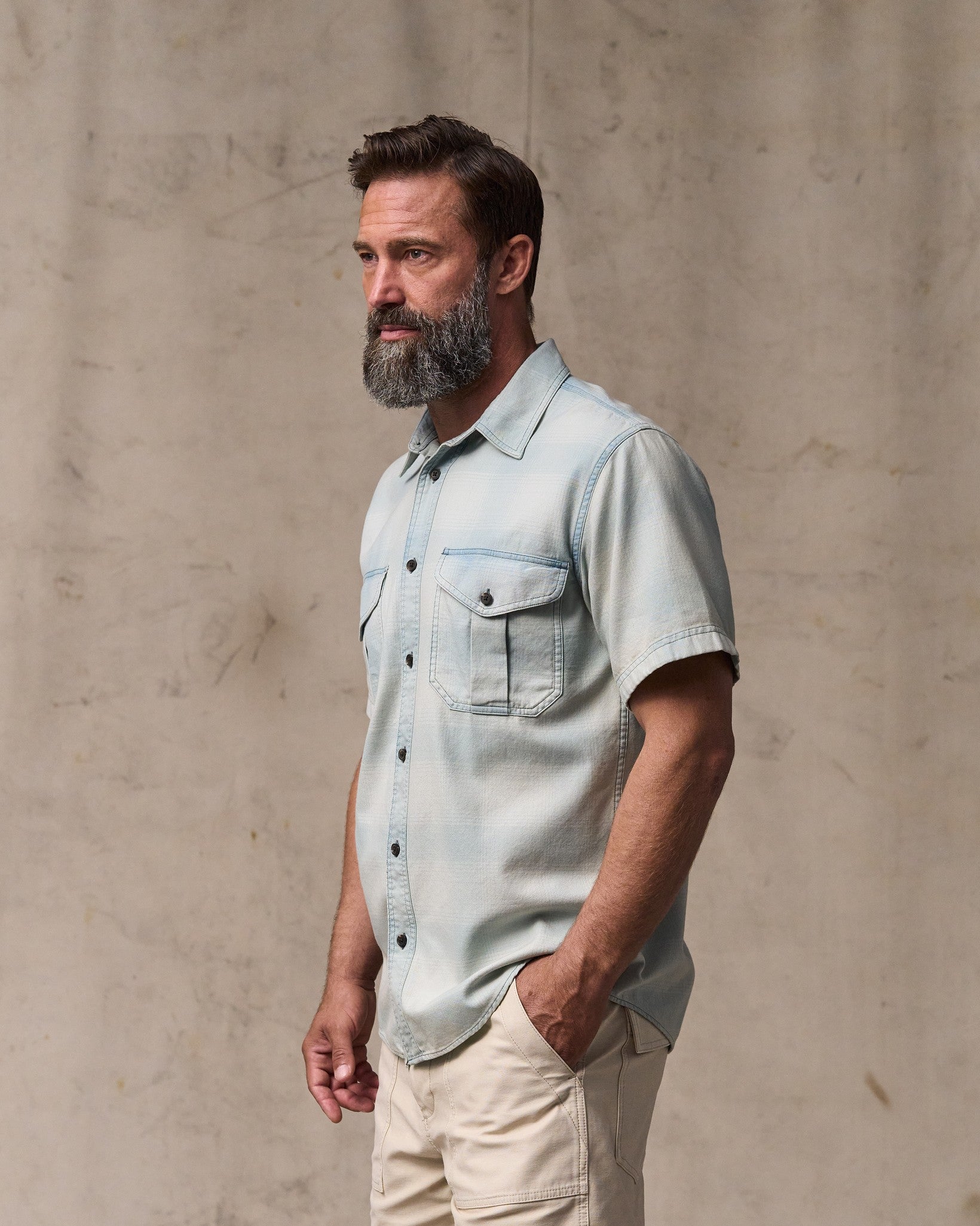 Short Sleeve Lightweight Alaskan Guide Shirt - Indigo Plaid - Image 4