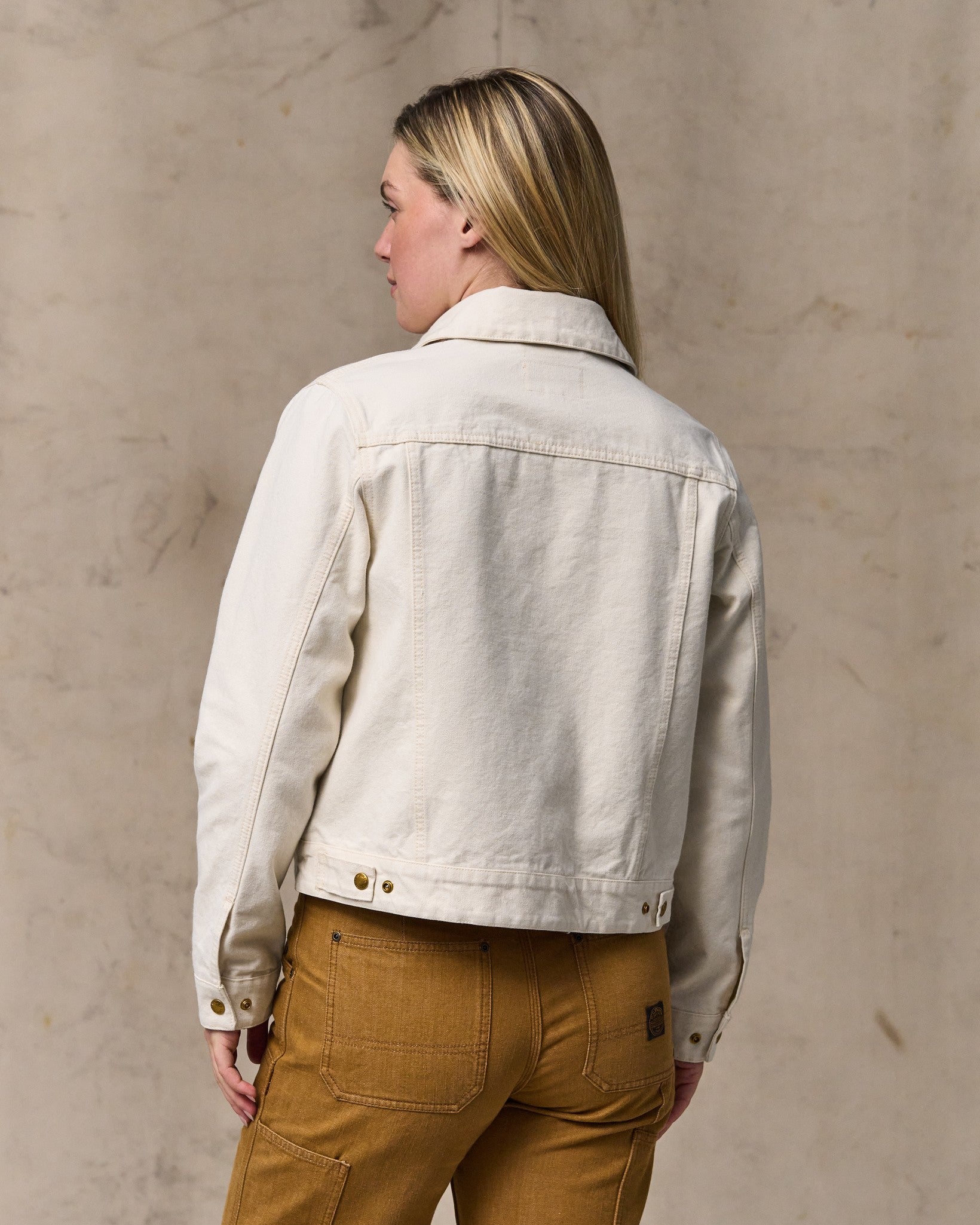 Women's Canvas Short Cruiser Jacket - Natural Seed - Image 2