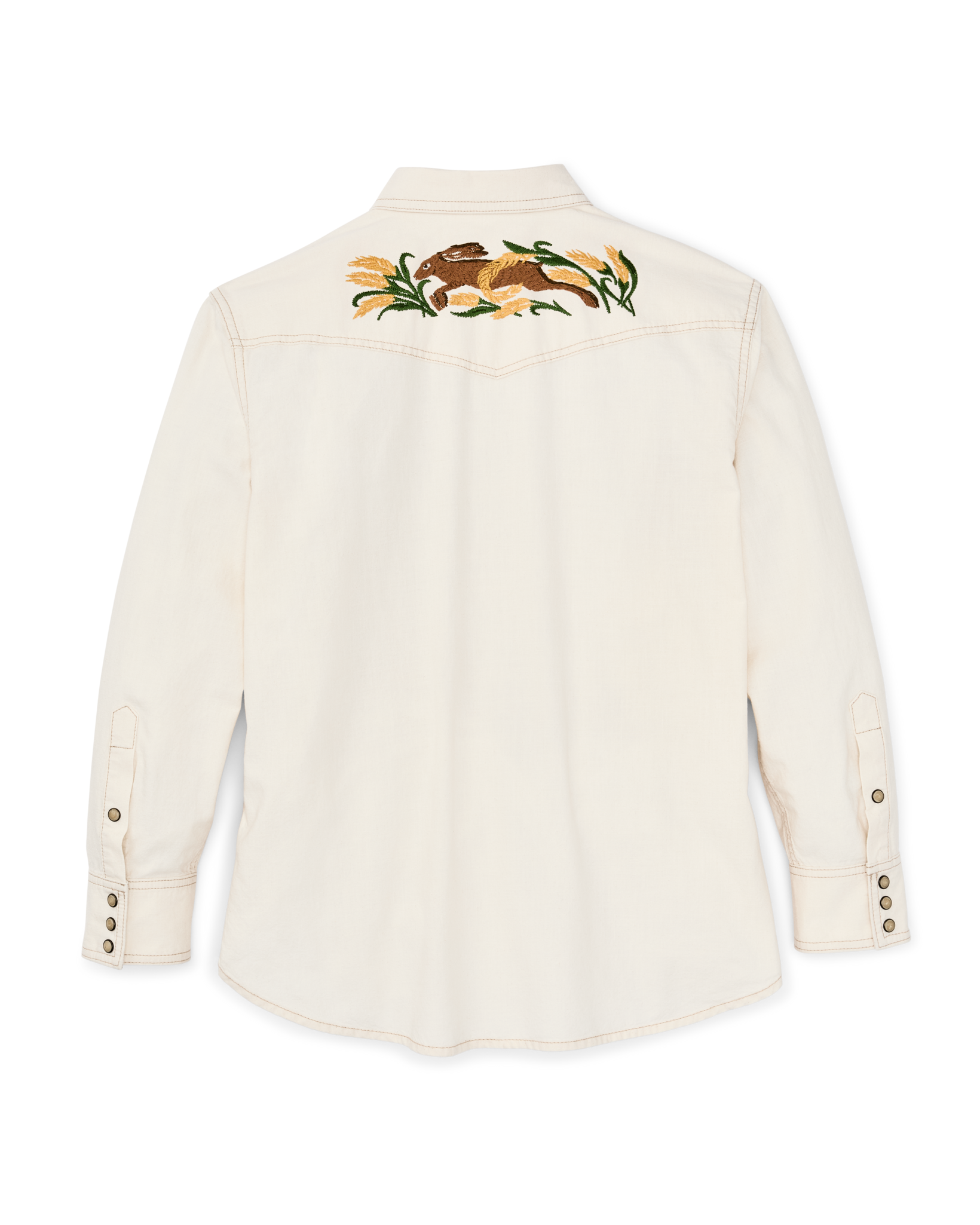 Women's Embroidered Western Shirt - Natural Seed - Image 8