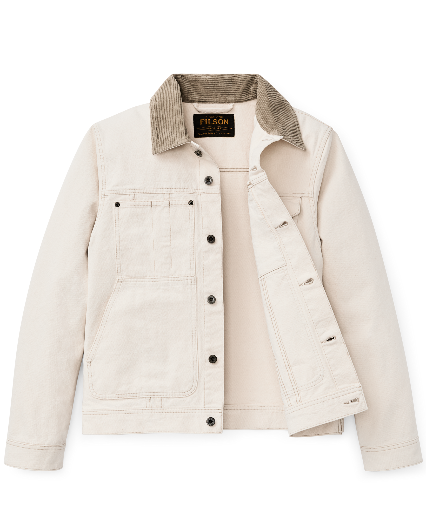 Rustic Canvas Short Cruiser Jacket - Natural Seed - Image 4