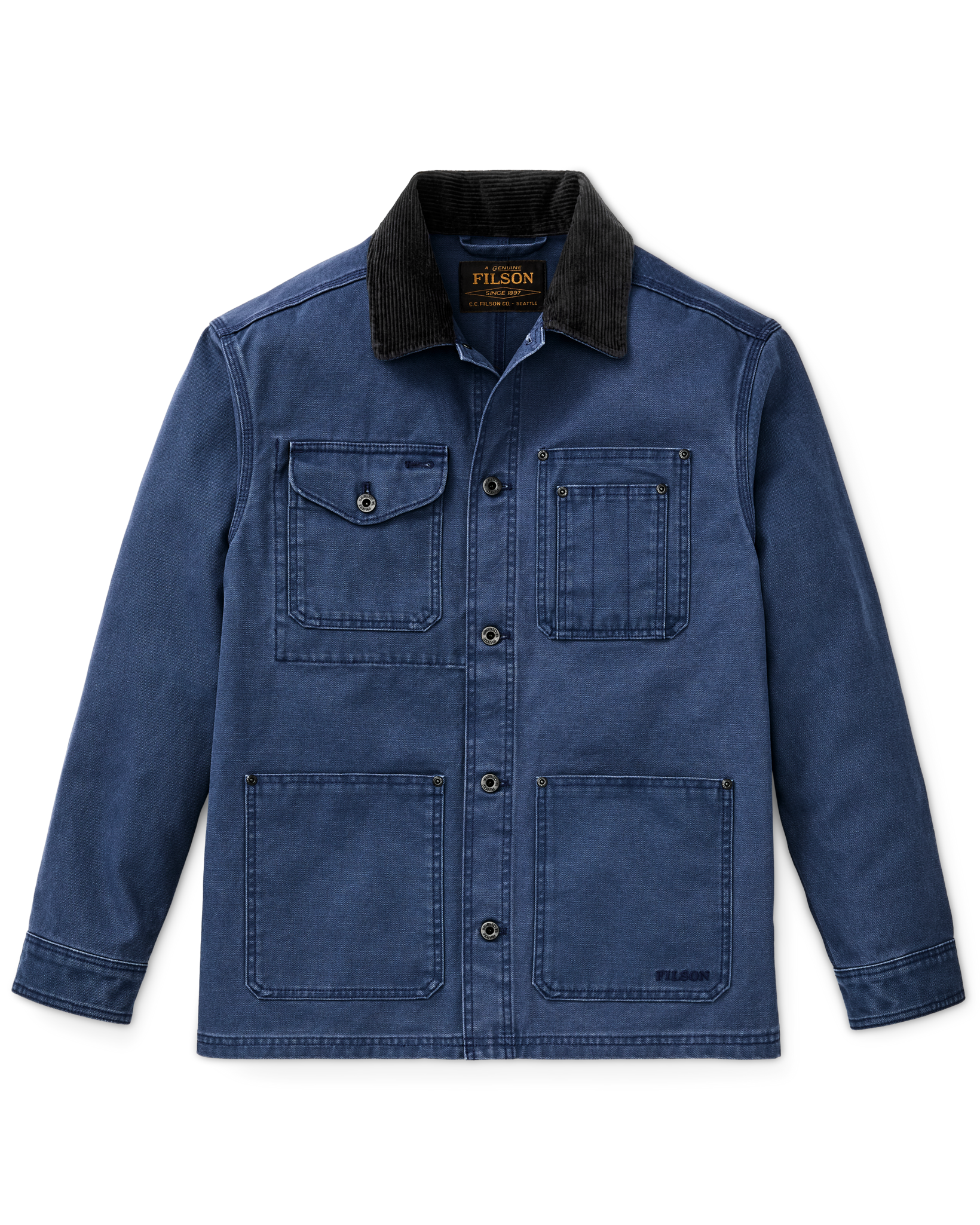 Rustic Canvas Barn Coat - Indigo - Image 2