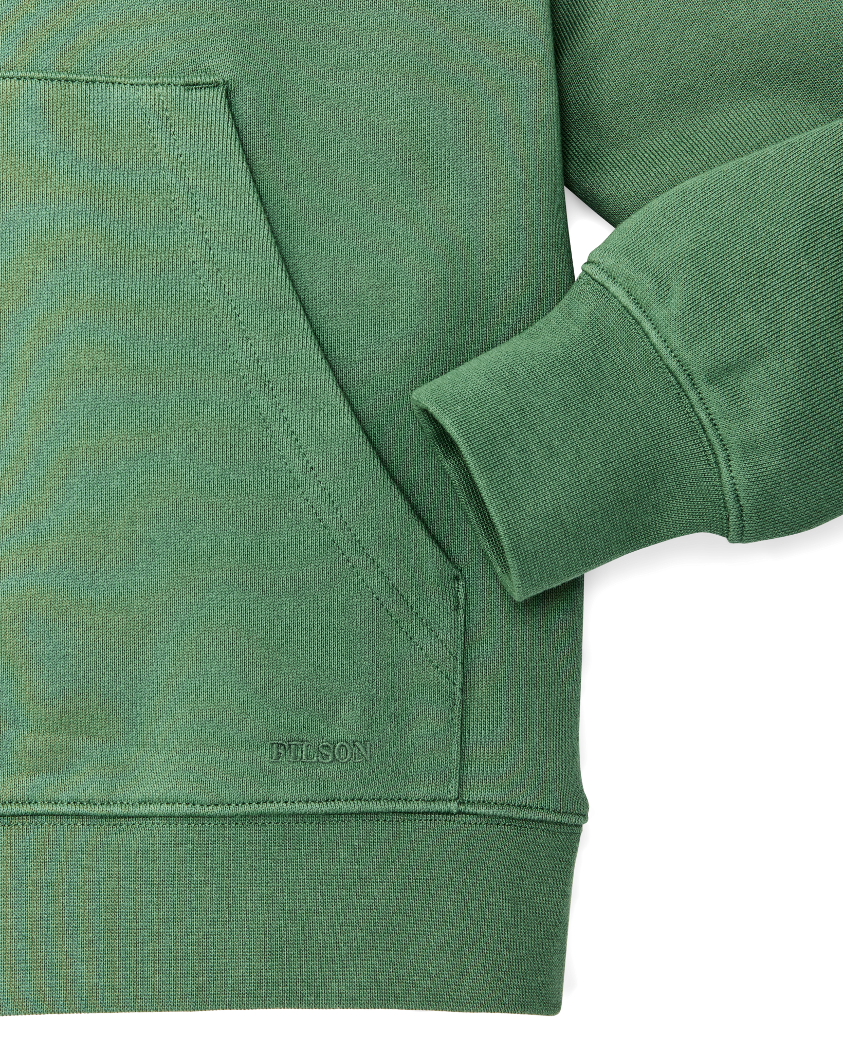 Women's French Terry Half-zip Hoodie - Light Forest - Image 7