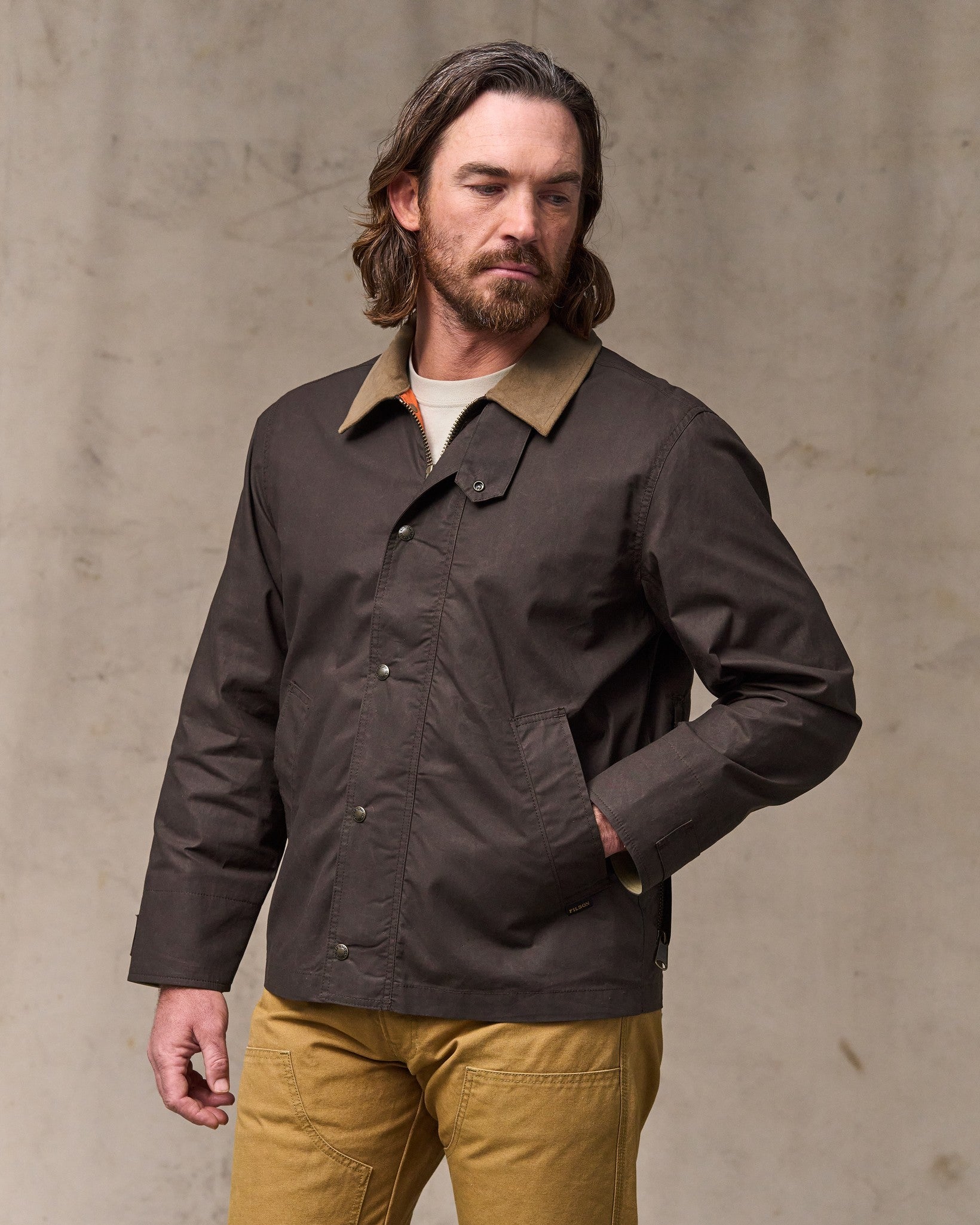 Dry Wax Short Field Jacket - Dark Brown - Image 3