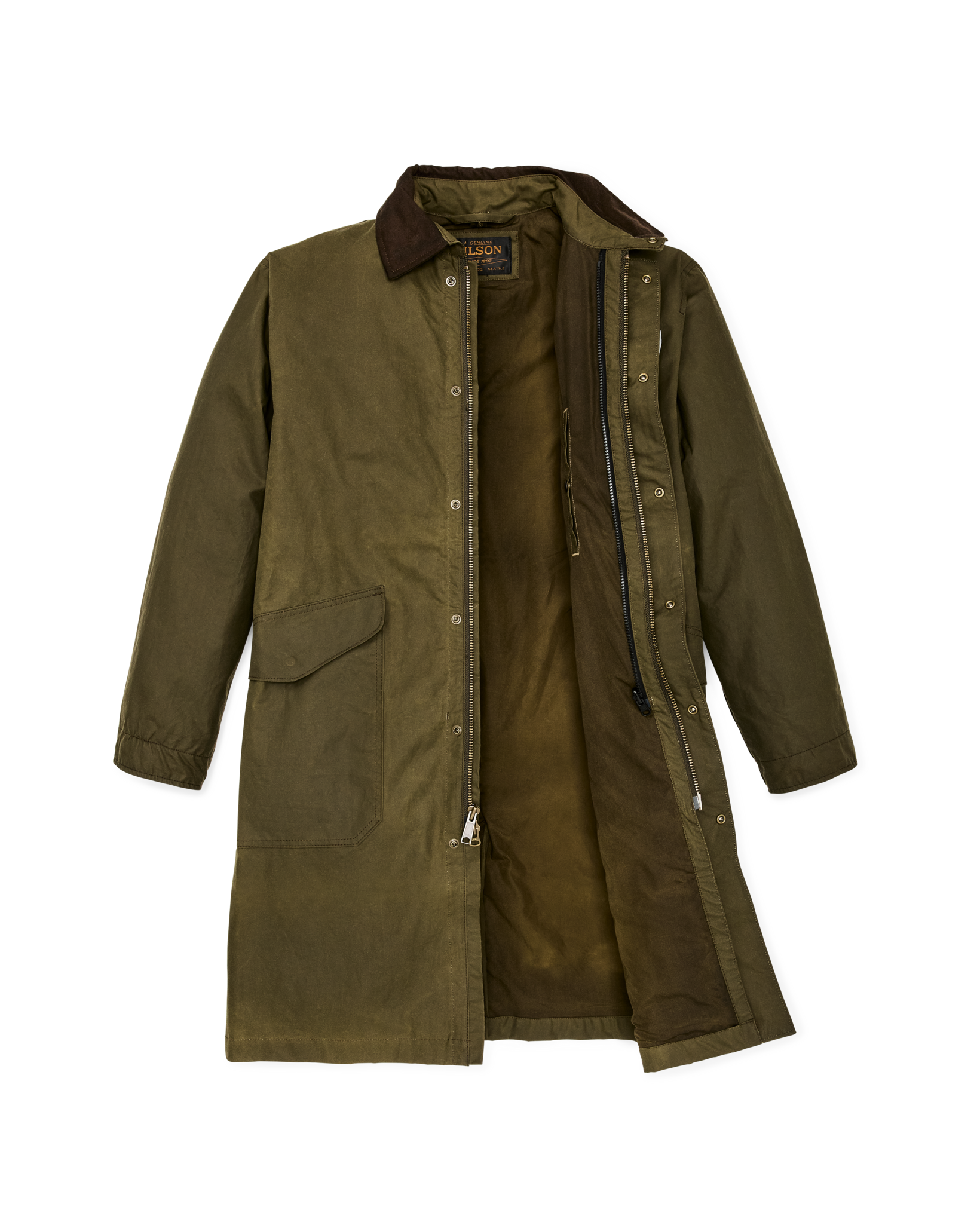 Cover Cloth Trench Coat - Marsh Olive - Image 5
