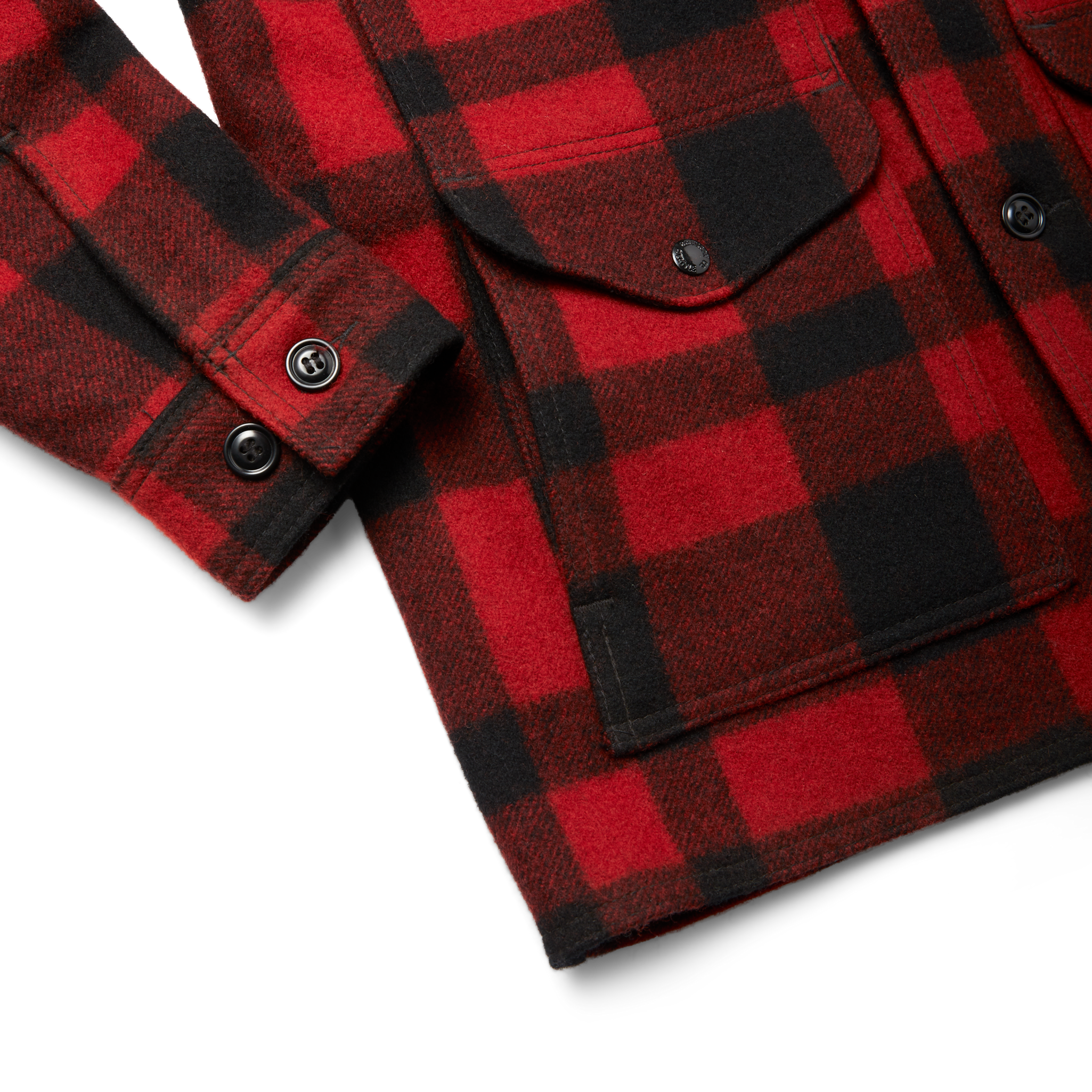 Mackinaw Wool Cruiser Jacket - Red/black Plaid - Image 6