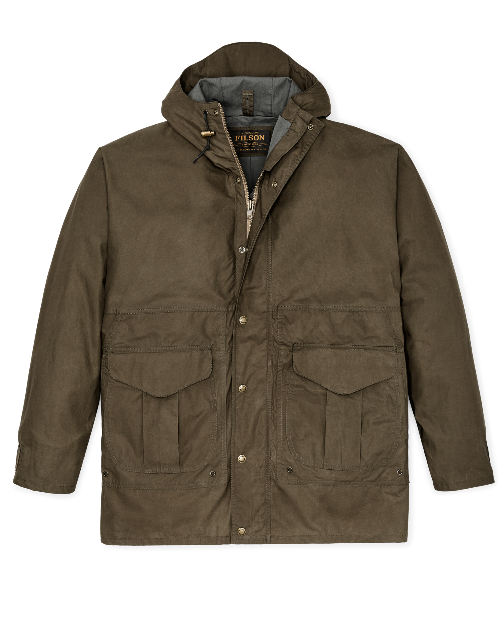 Dry Wax Omak Coat - Burnt Olive - Image 4