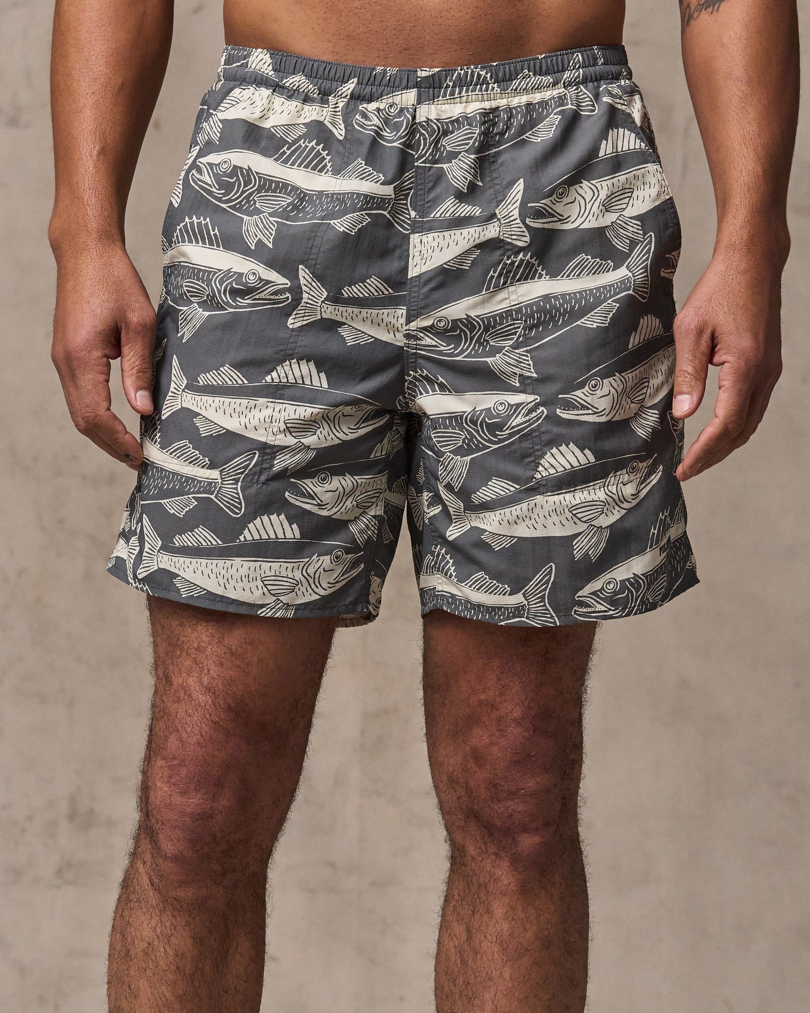 Oxbow Lake Trunks - Beluga Print