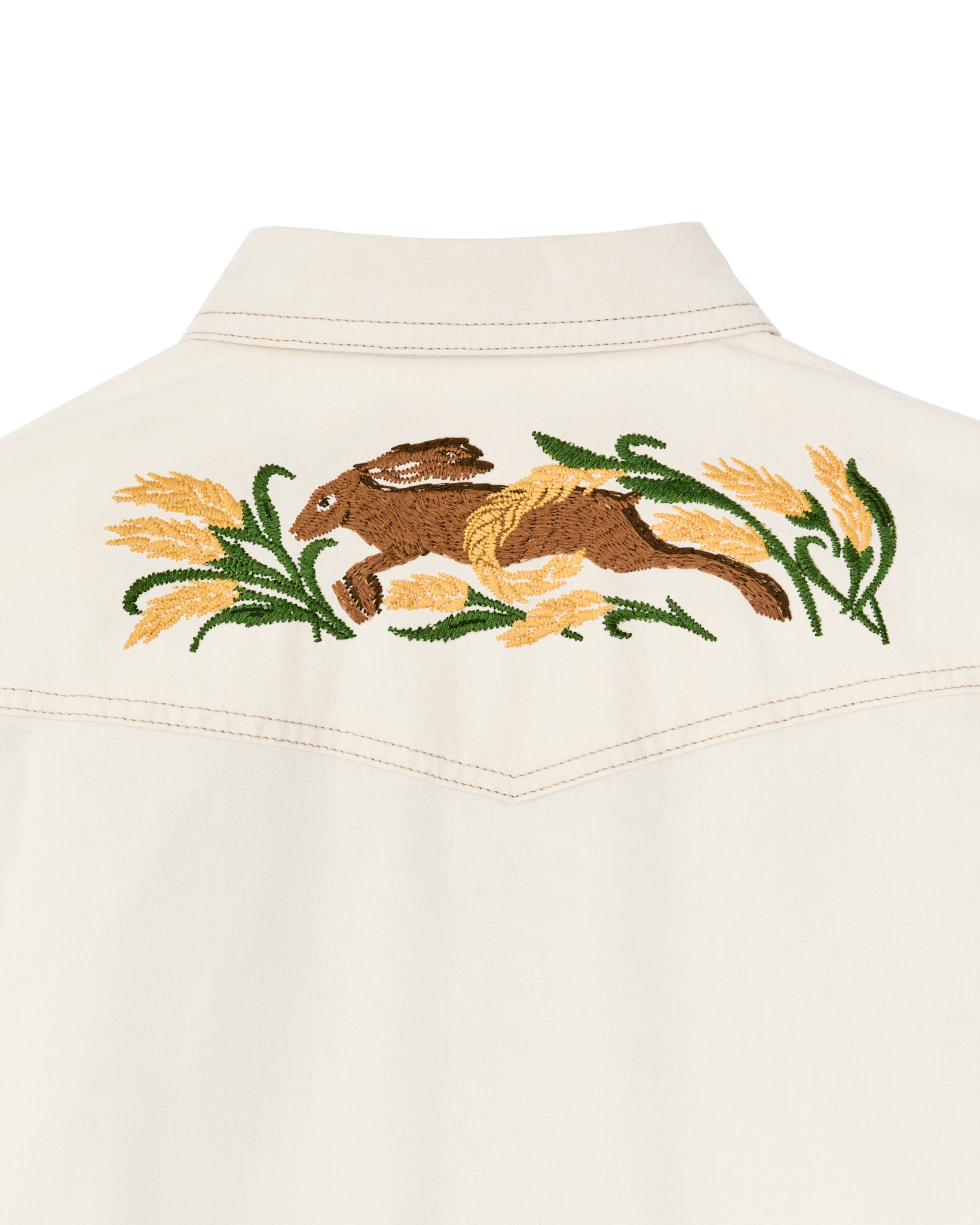 Women's Embroidered Western Shirt - Natural Seed - Image 11