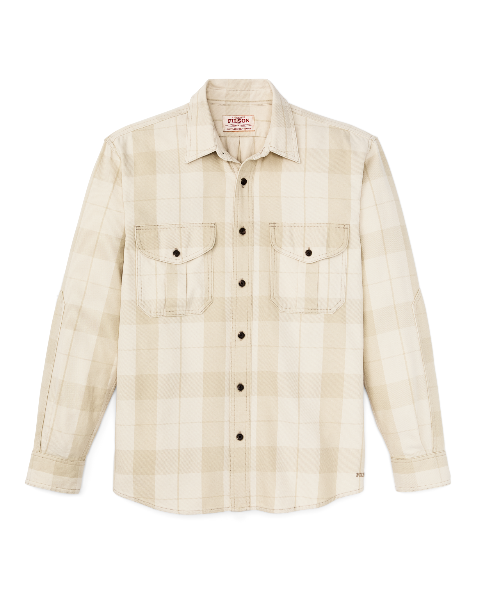 Vintage Wash Alaskan Guide Shirt - Sand / Stone Plaid - Image 5