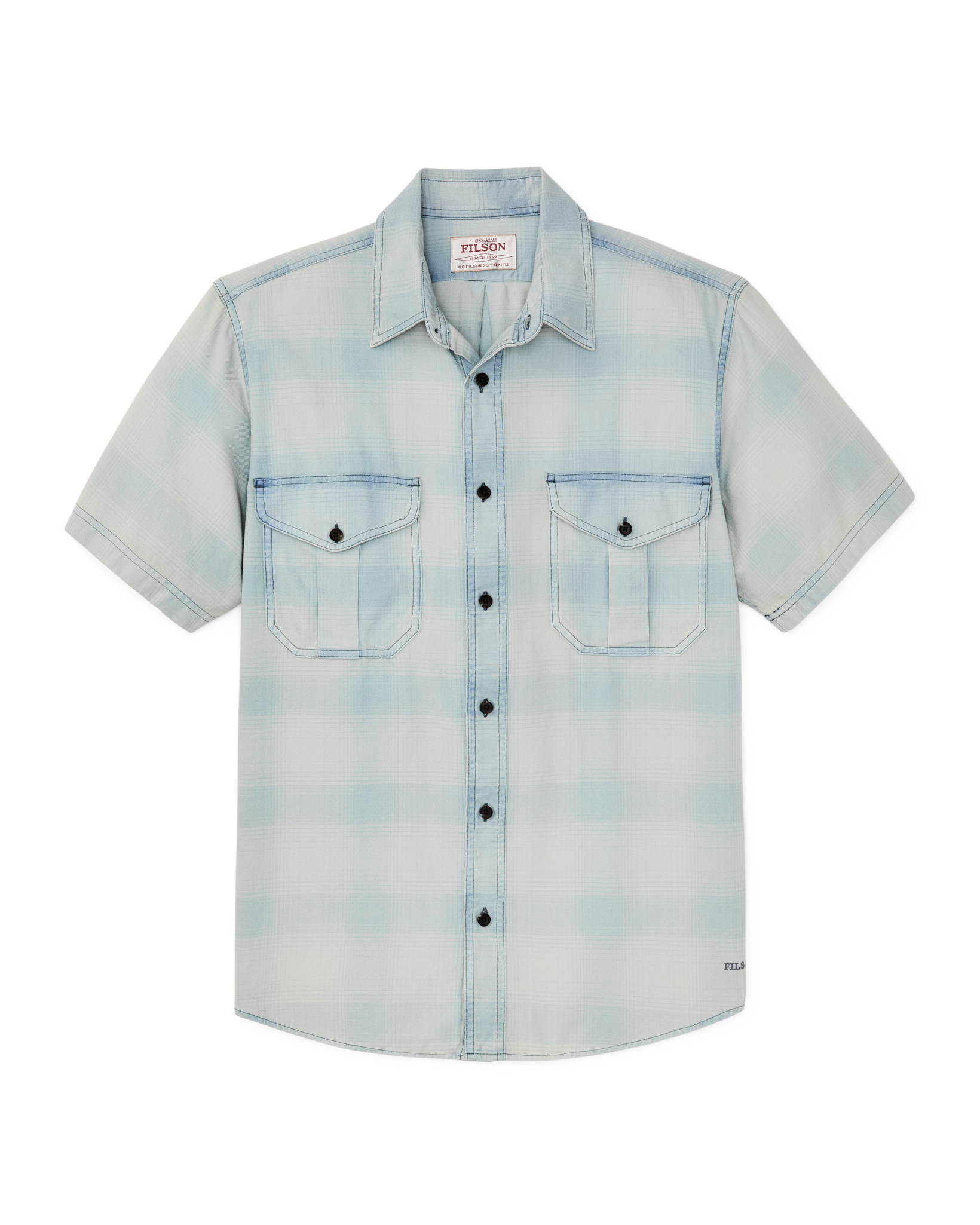 Short Sleeve Lightweight Alaskan Guide Shirt - Indigo Plaid - Image 5