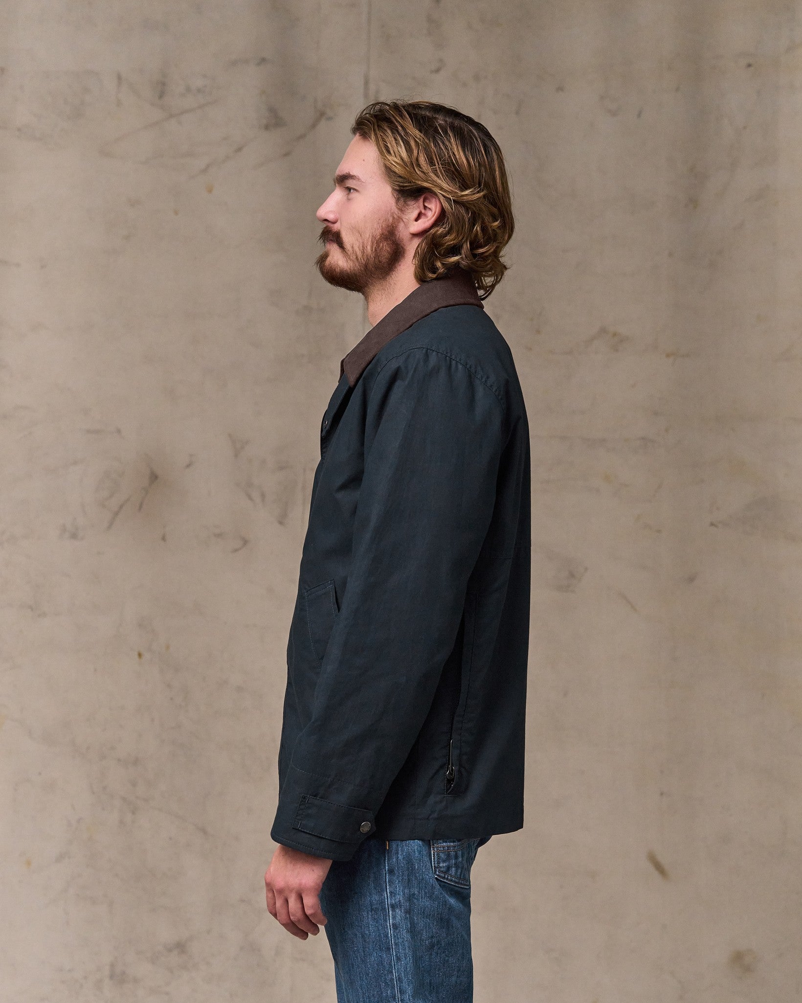 Dry Wax Short Field Jacket - Navy - Image 3