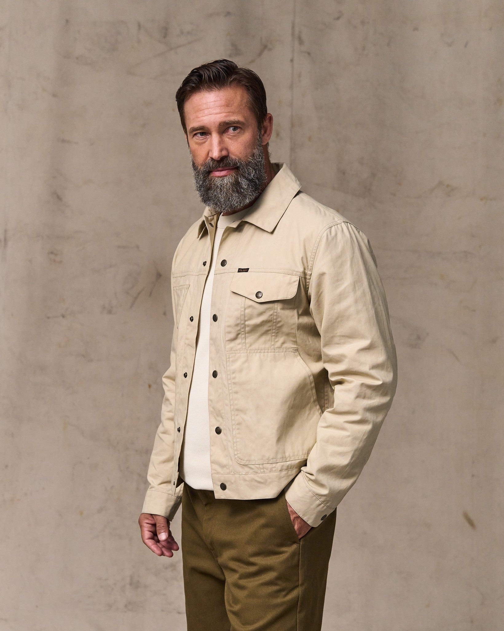 Dry Wax Short Cruiser Jacket - Quail Tan - Image 4