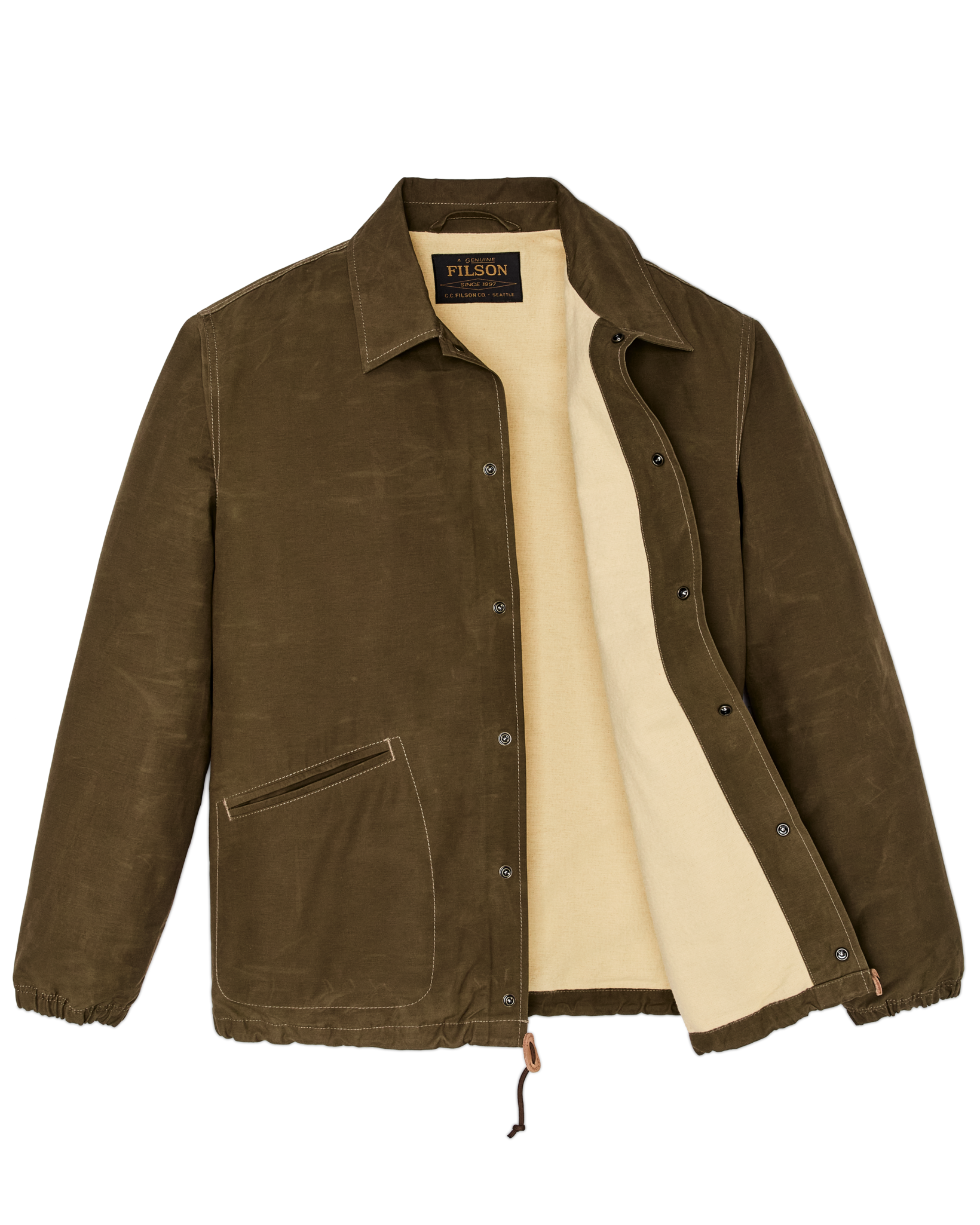 Dry Wax Windbreaker - Military Olive - Image 7