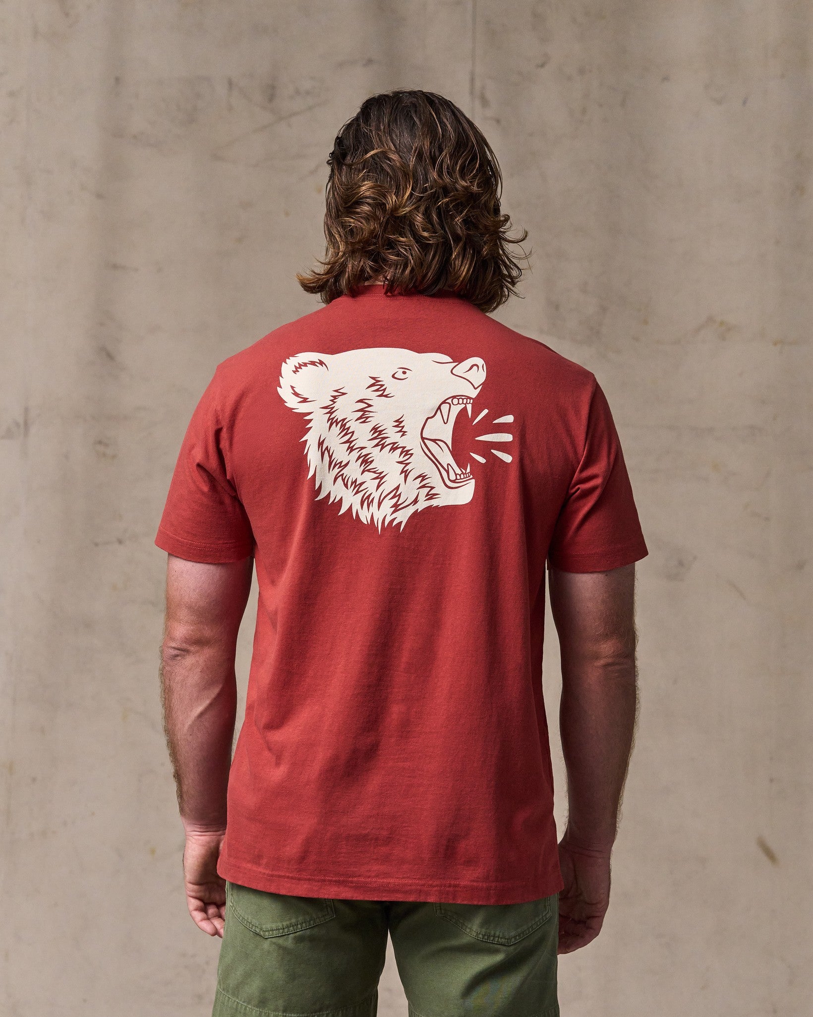 Bear Graphic T-Shirt - Chili Oil - Image 2