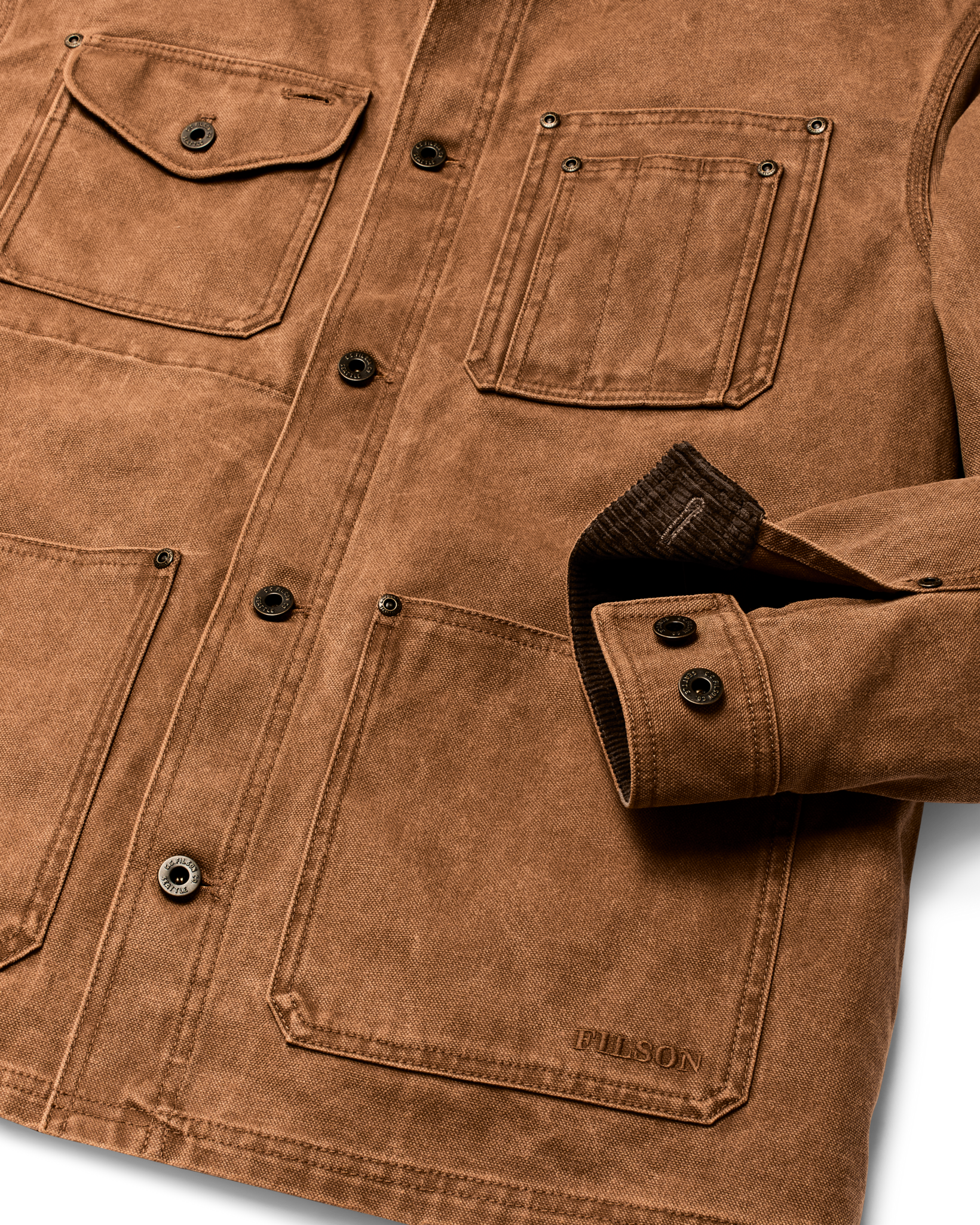 Rustic Canvas Barn Coat - Whiskey - Image 4
