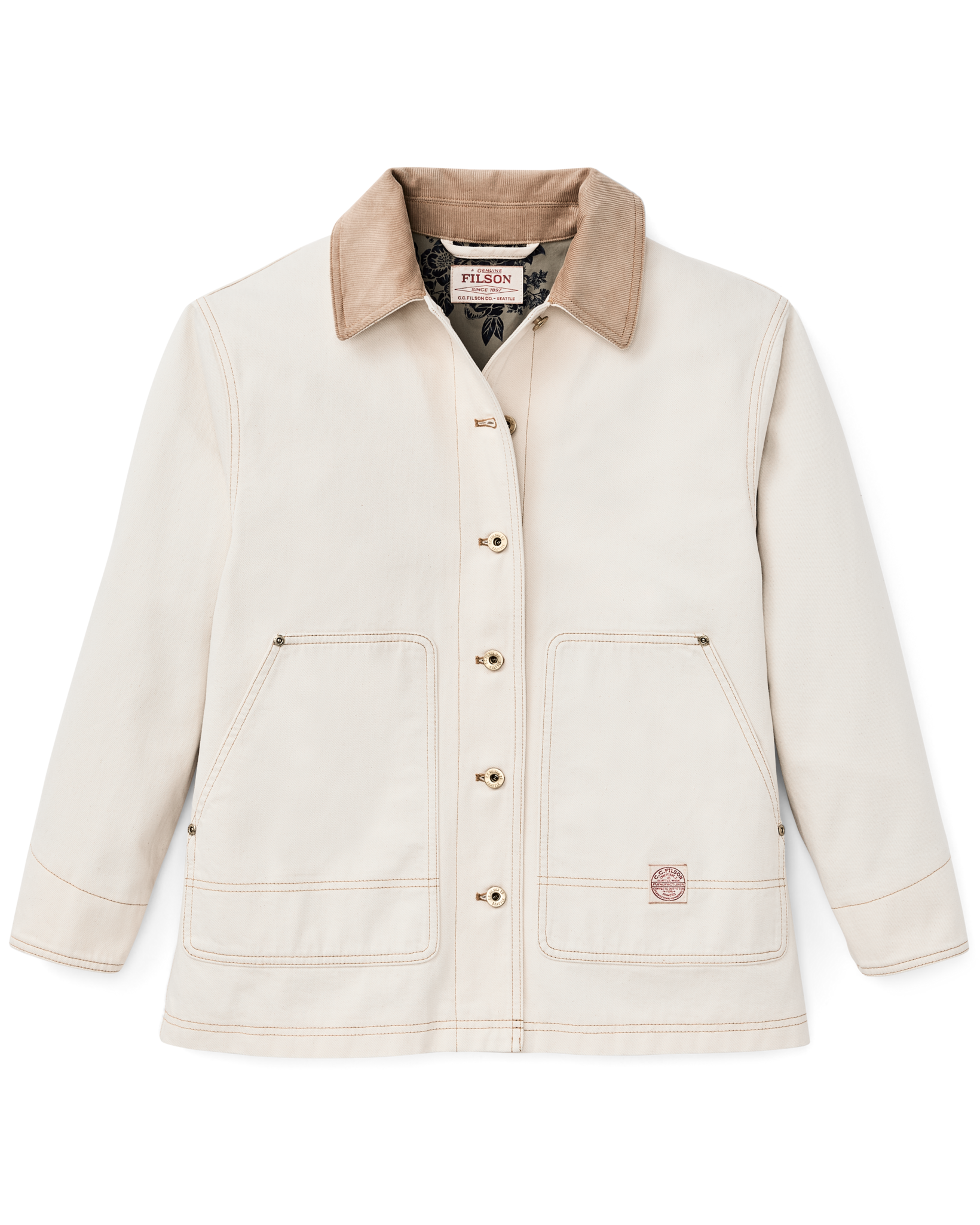 Women's 11-oz. Denim Barn Coat - Natural Seed - Image 5