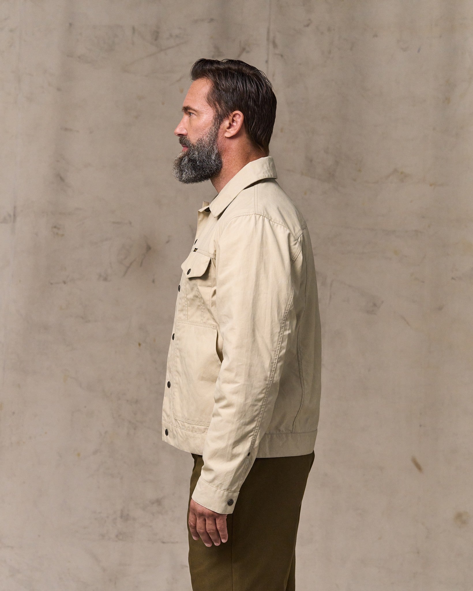 Dry Wax Short Cruiser Jacket - Quail Tan - Image 3
