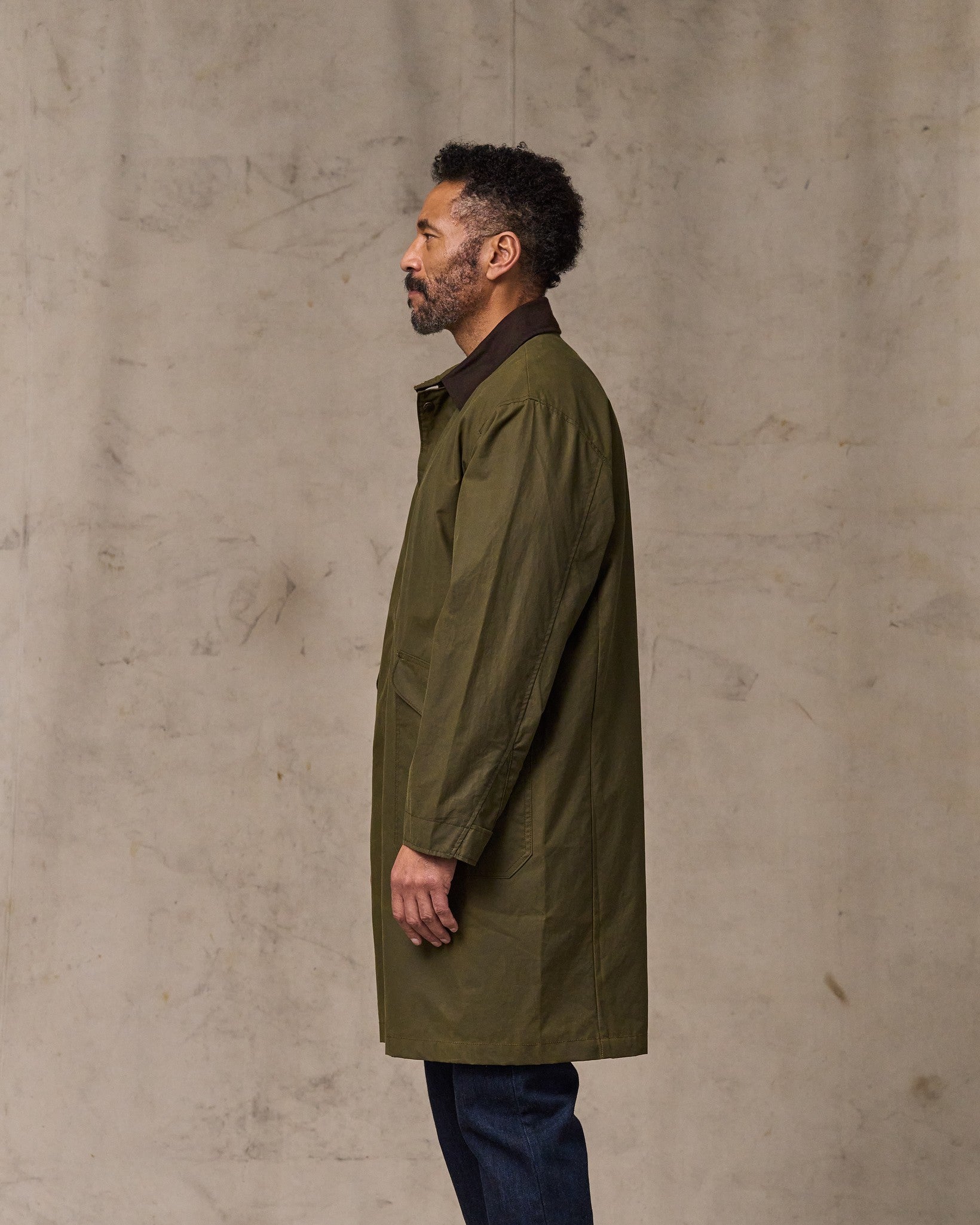 Cover Cloth Trench Coat - Marsh Olive - Image 3