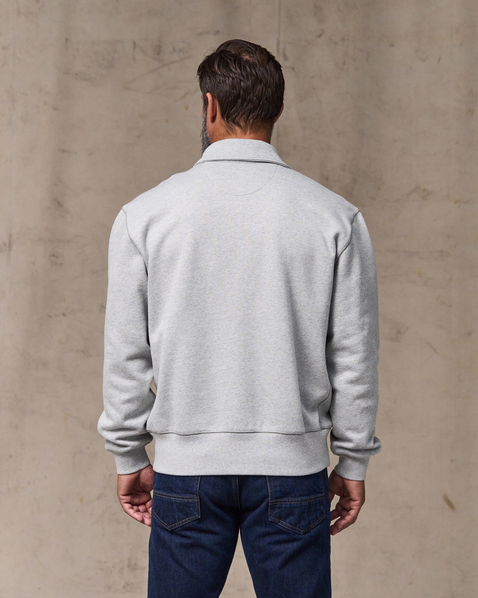 14-oz. Heritage Fleece Quarter Zip - Gray Heather - Image 3